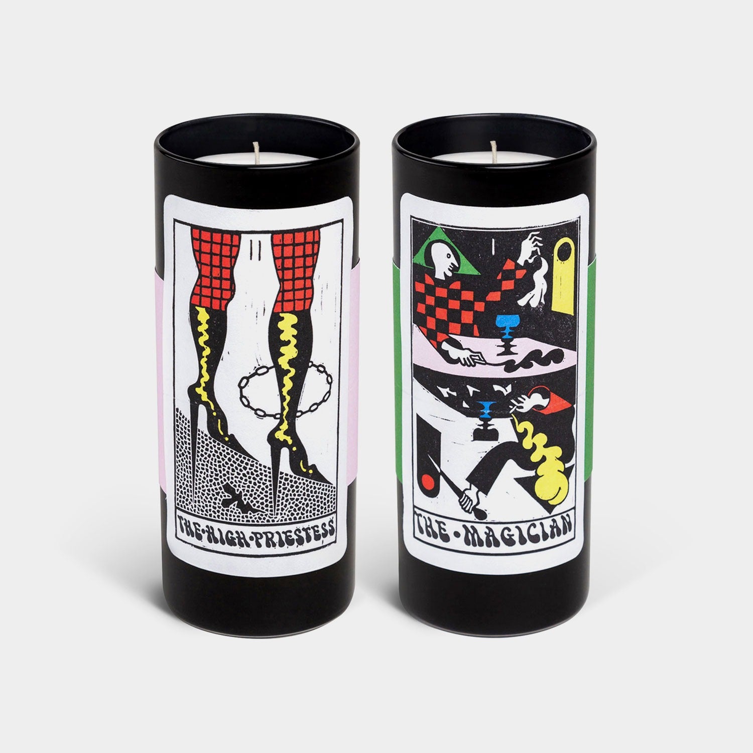 Tarot Candle Duo: The Magician & The High Priestess
