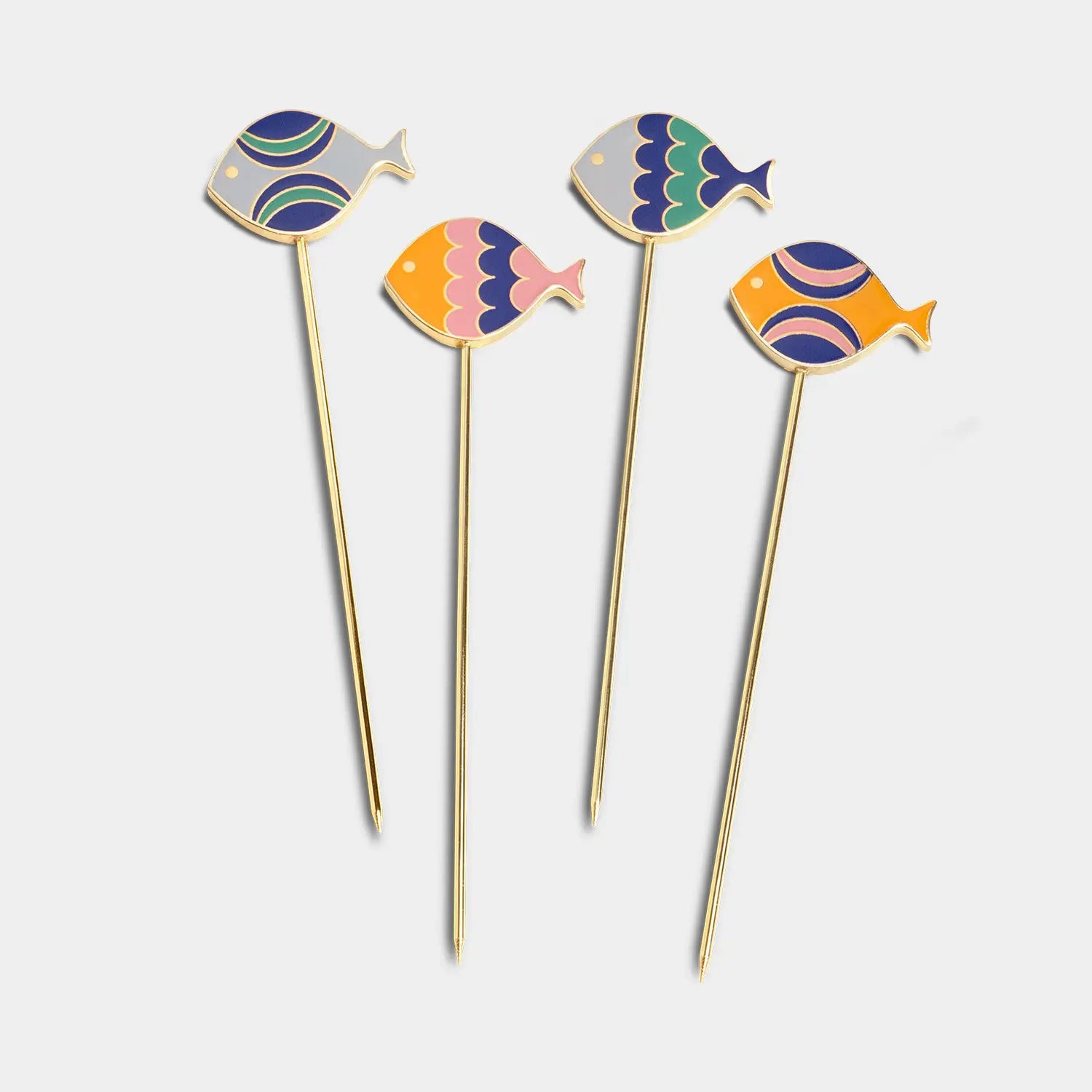 Octaevo Cocktail Picks - Fish Splash (Set of 4)