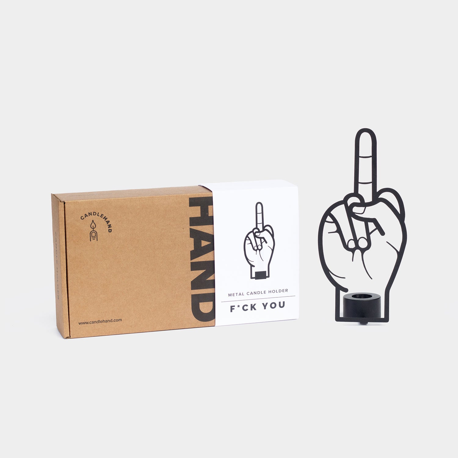 CandleHand Taper Candle Holder - F*ck You