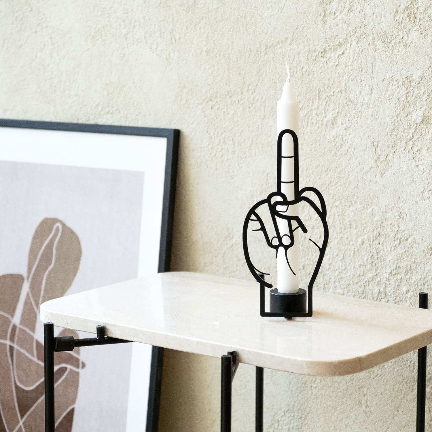 CandleHand Taper Candle Holder - F*ck You