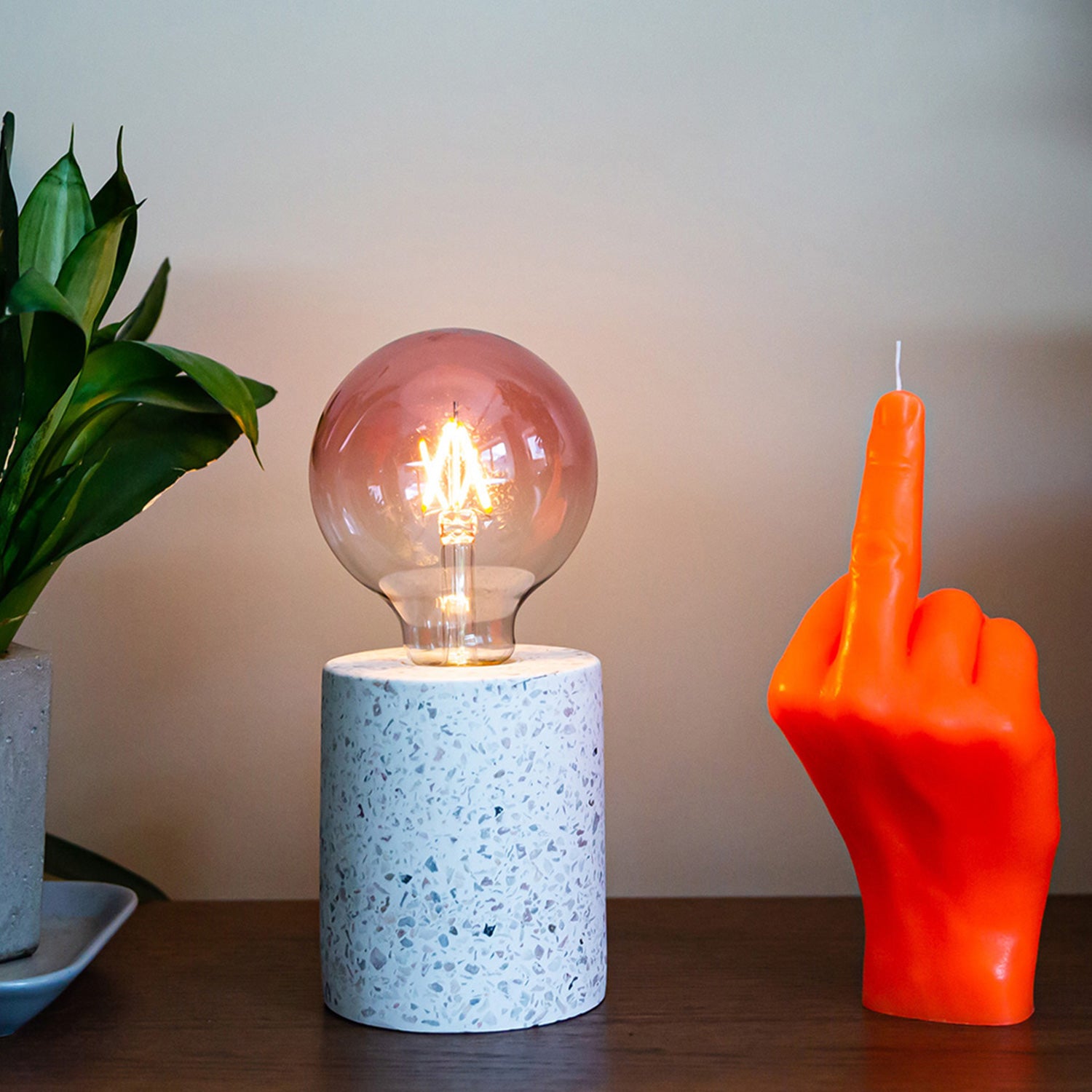 CandleHand "F*ck You" Candle - Neon Orange