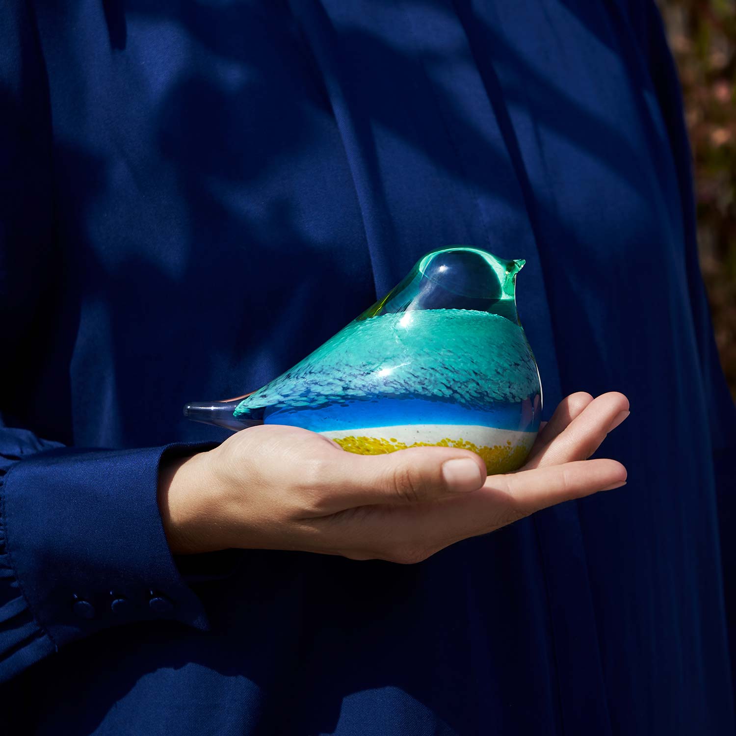Octaevo Glass Bird Atlas (Blue & Yellow)