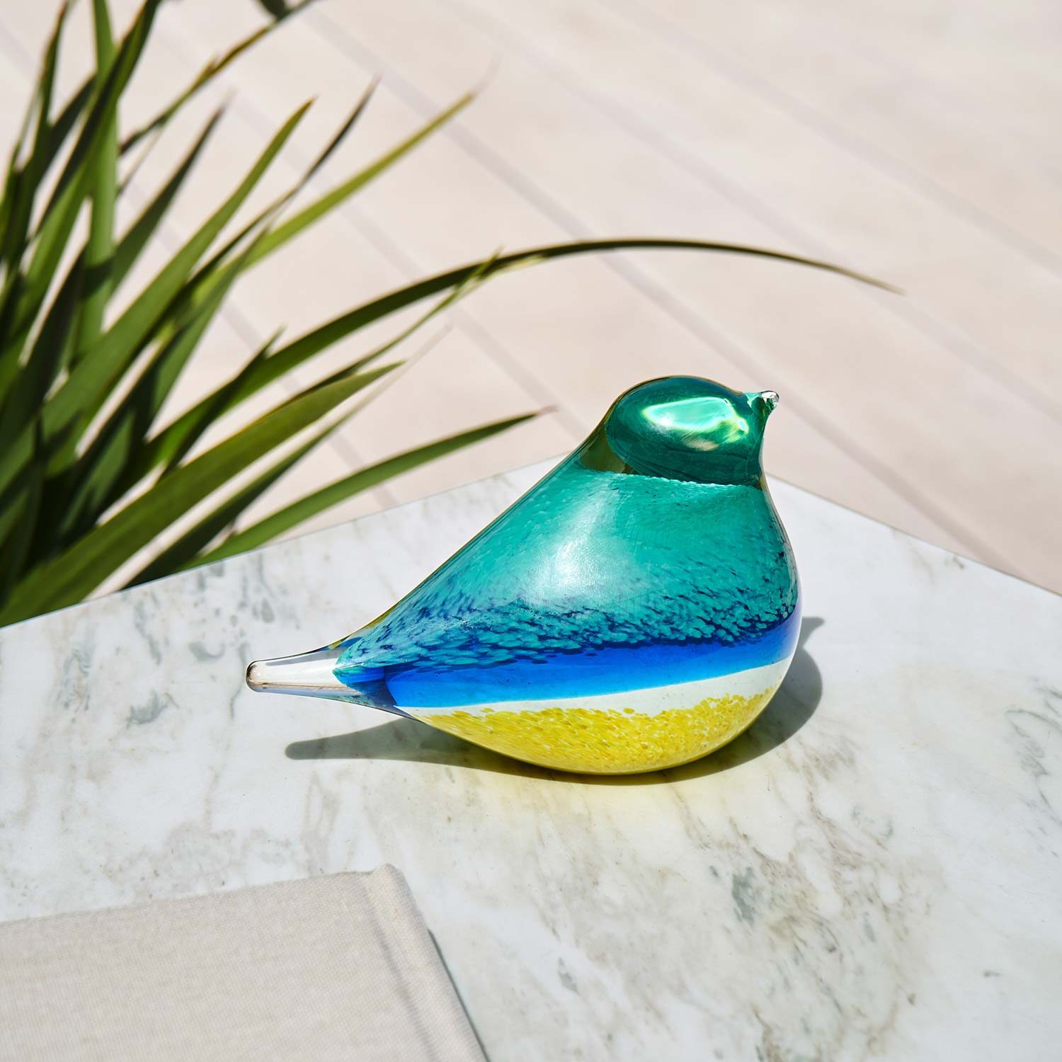 Octaevo Glass Bird Atlas (Blue & Yellow)