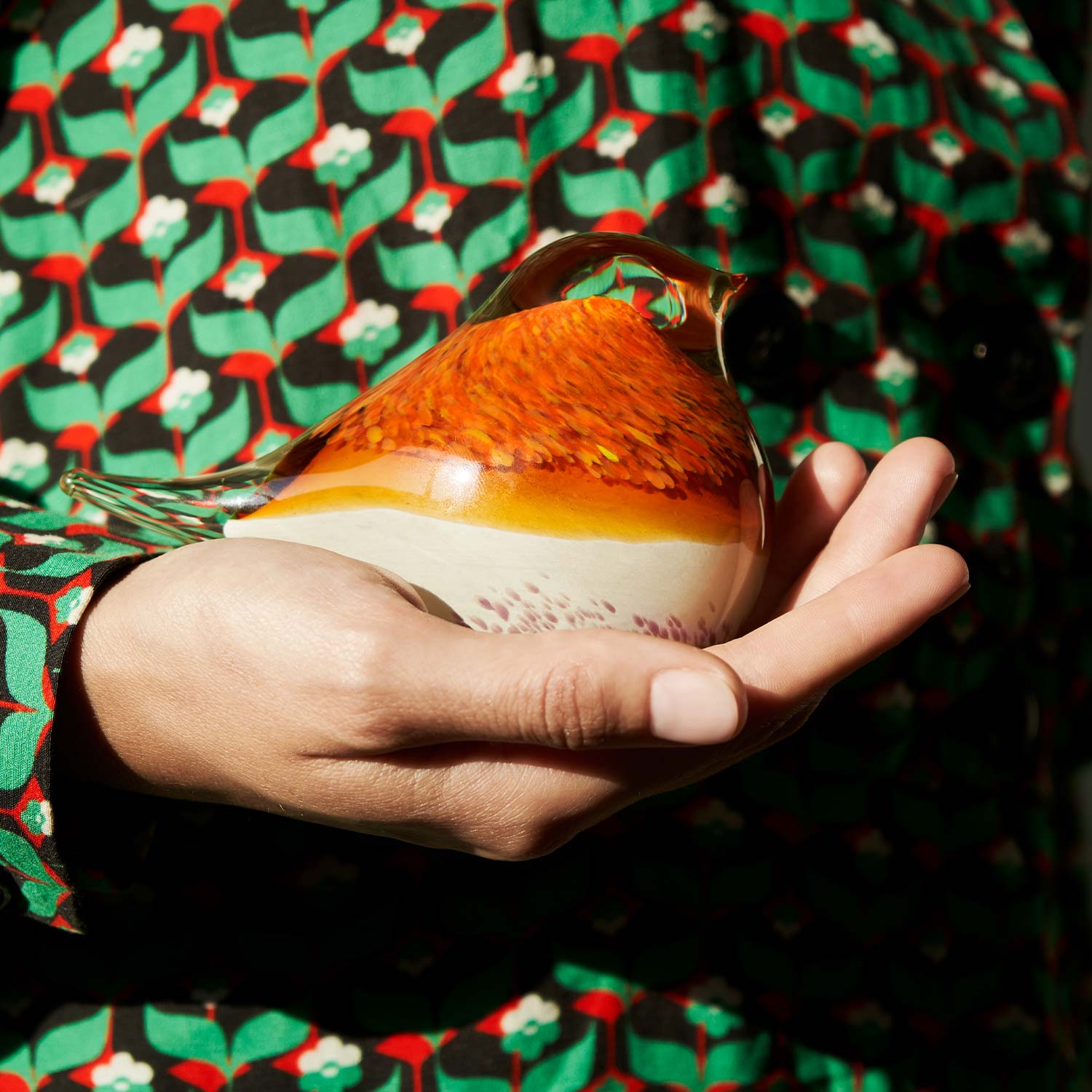 Octaevo Glass Bird Atlas (Orange & Pink)
