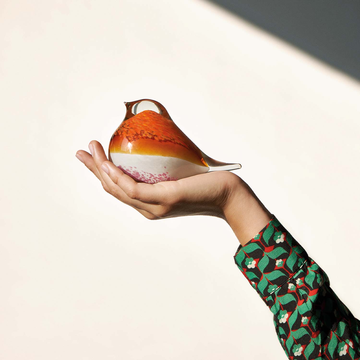 Octaevo Glass Bird Atlas (Orange & Pink)