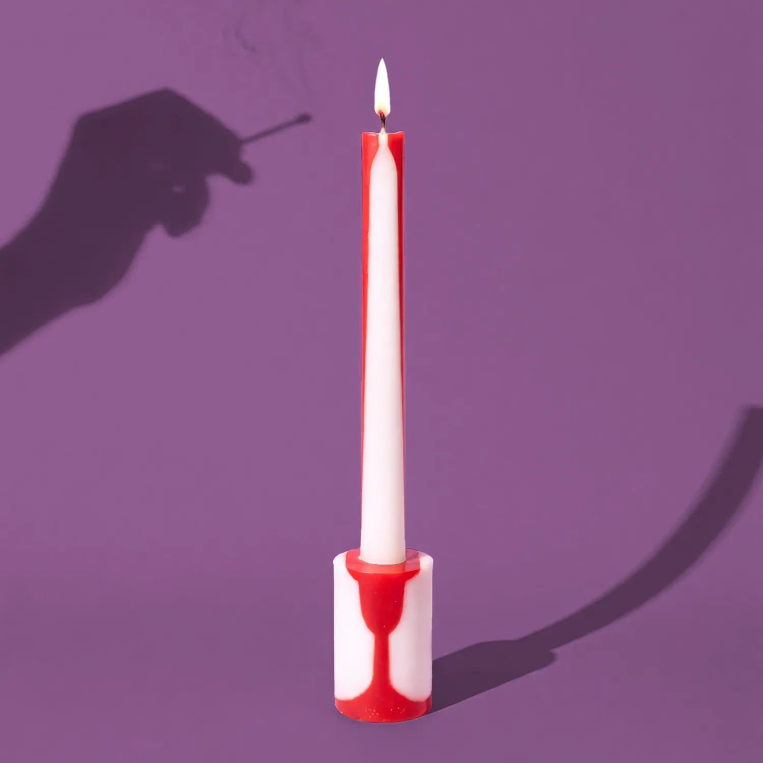 Illusion Candle - Red & White