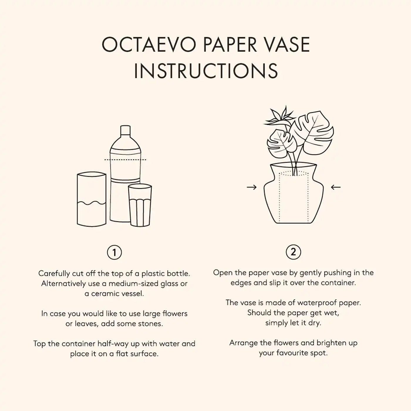 Octaevo Mini Paper Vase Amalfi Blue