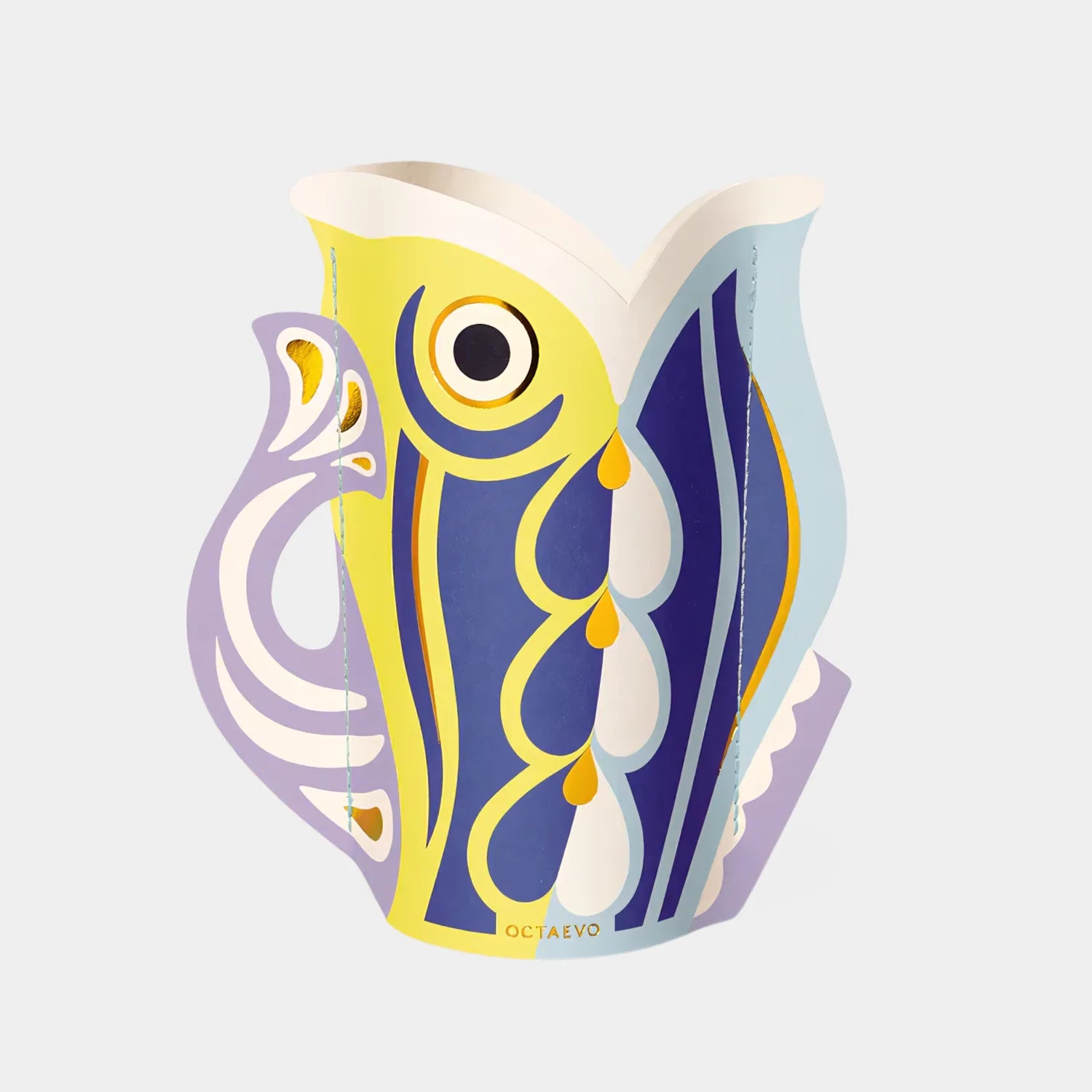 Octaevo Mini Paper Vase Fish - Lilac