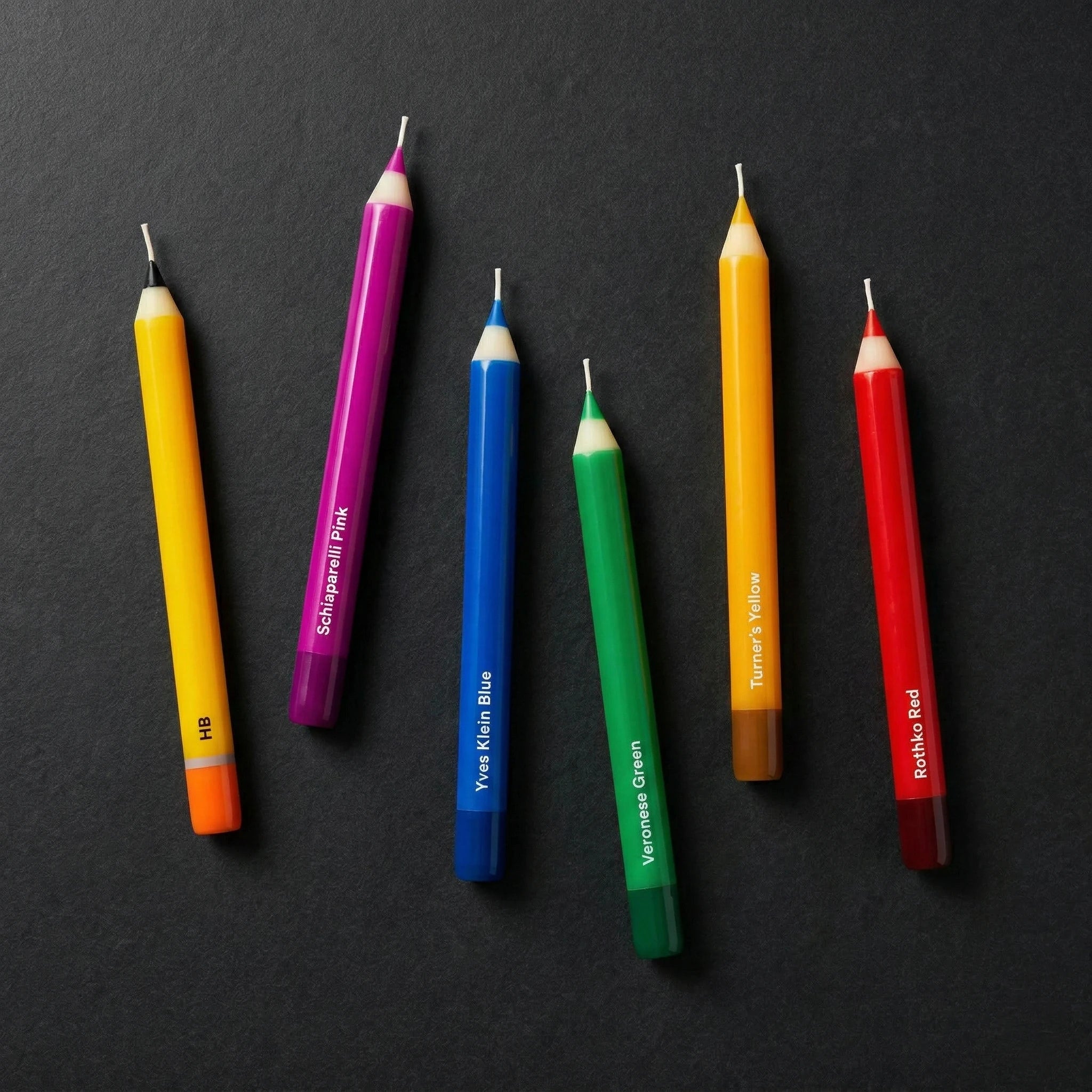 Pencil Taper Candles – Multicolor (5 pack)