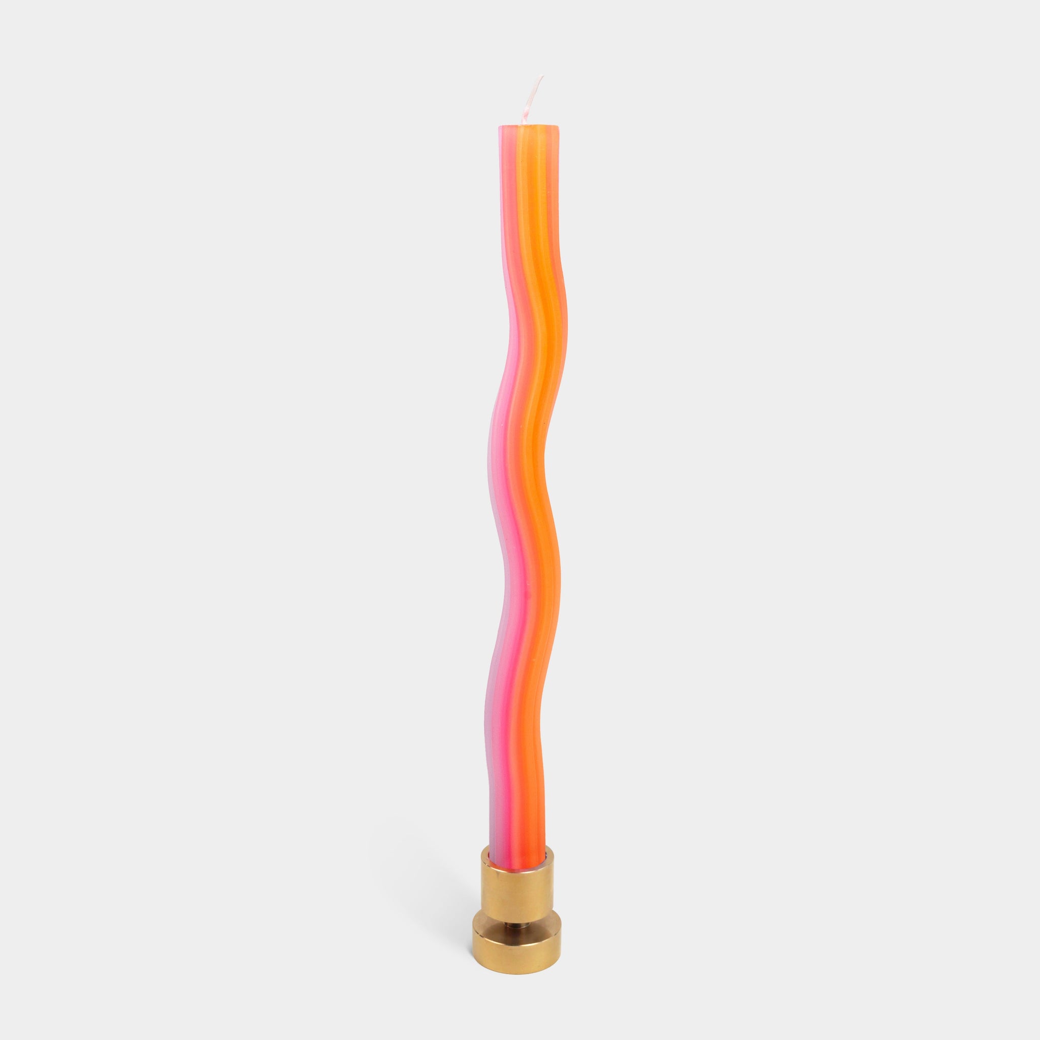 Wiggle Orange (2 pack) + Brass Taper Candle Holder