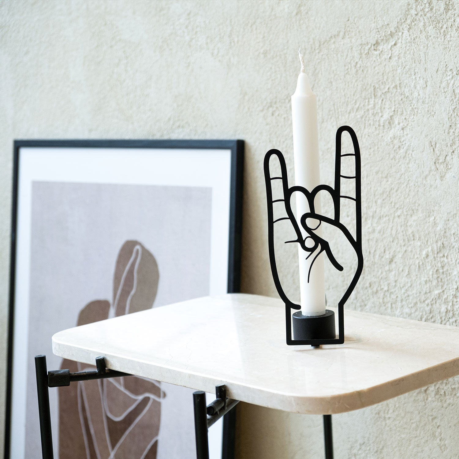 CandleHand Taper Candle Holder - You Rock