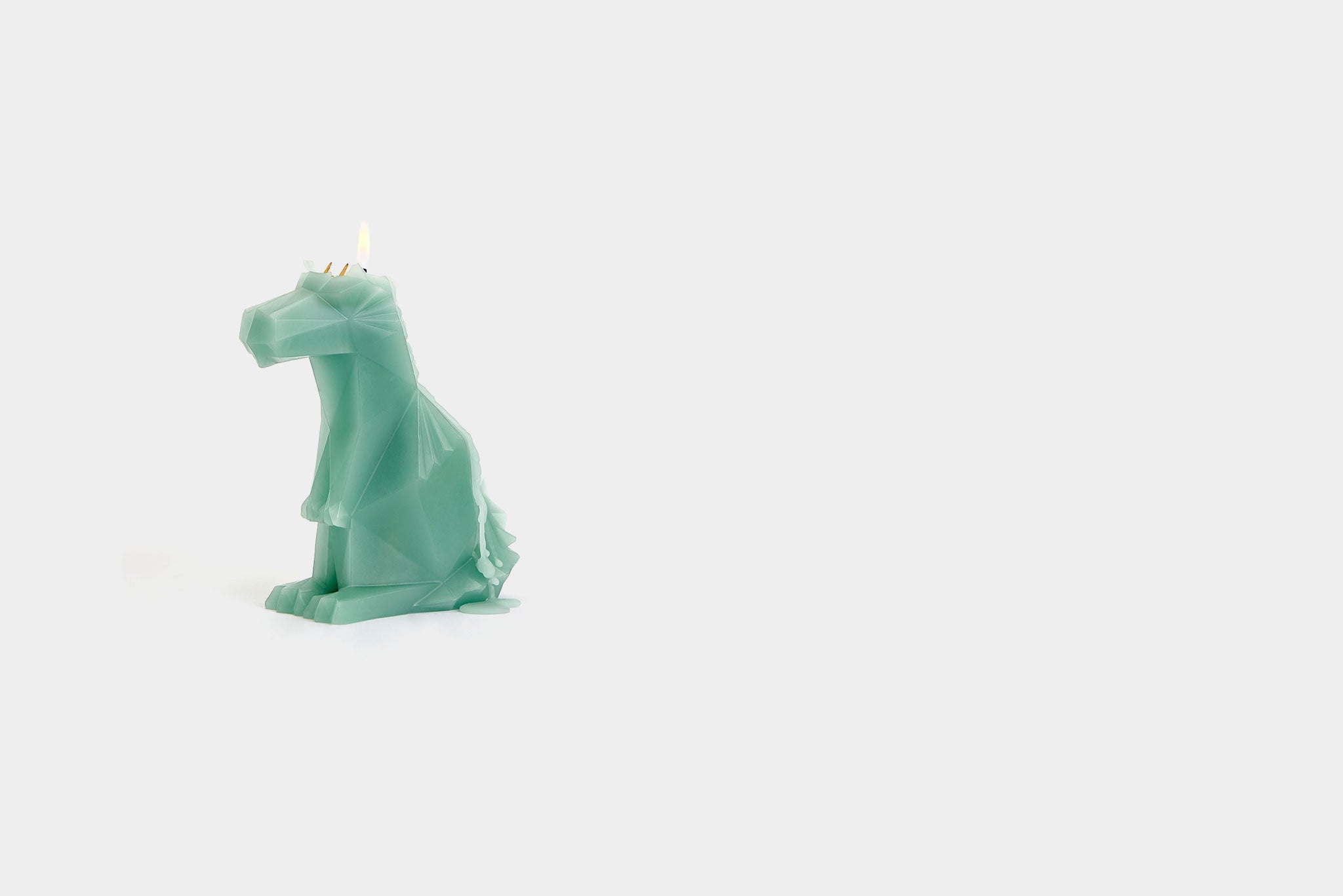 PyroPet Dreki Dragon Candle - Sage Green
