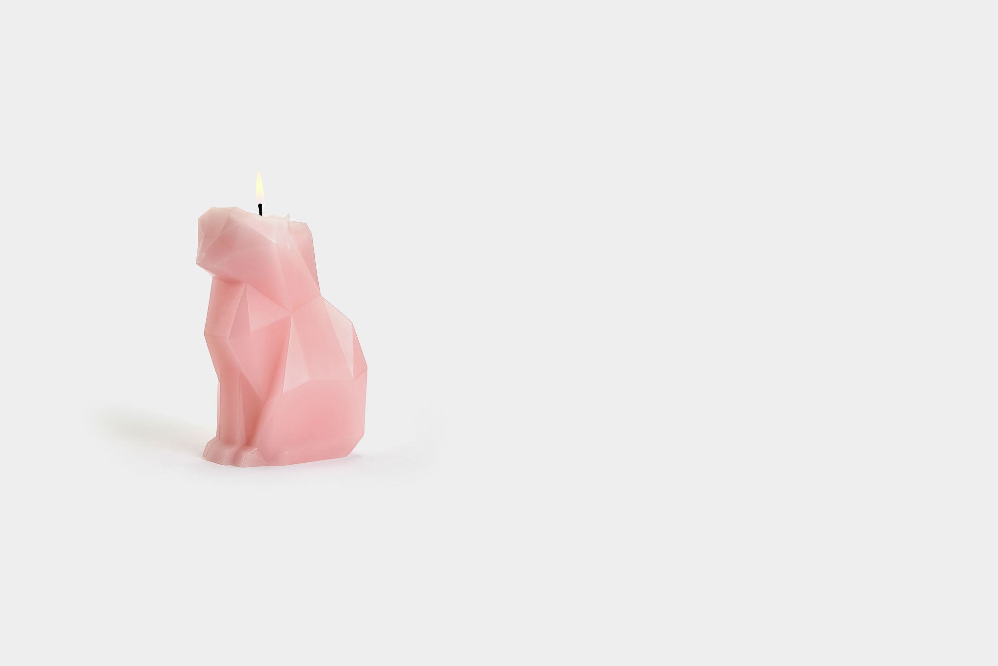 PyroPet Kisa Cat Candle - Light Pink