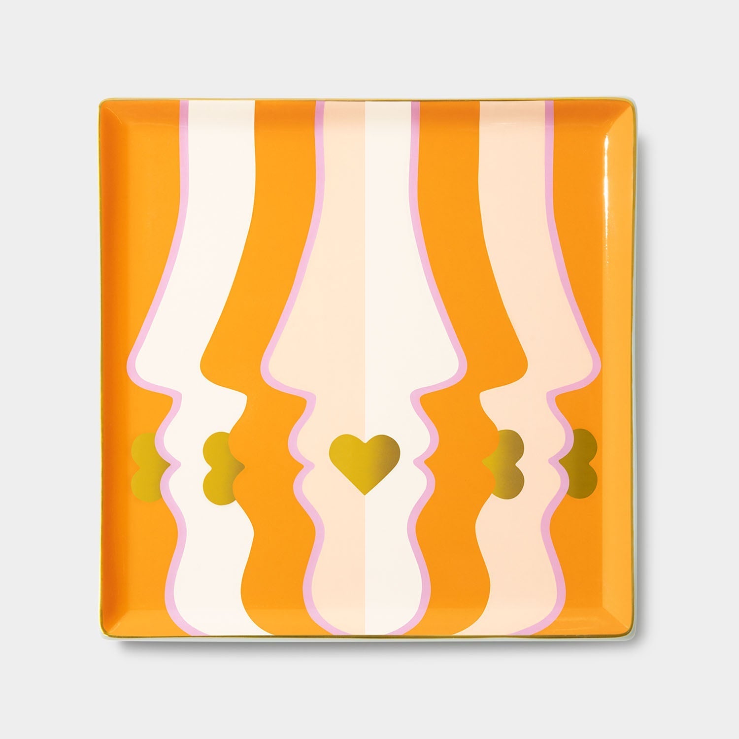 Ceramic Tray Beso in orange by OCTAEVO