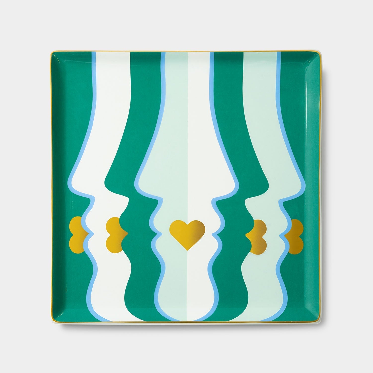 Ceramic Tray Beso in green by OCTAEVO