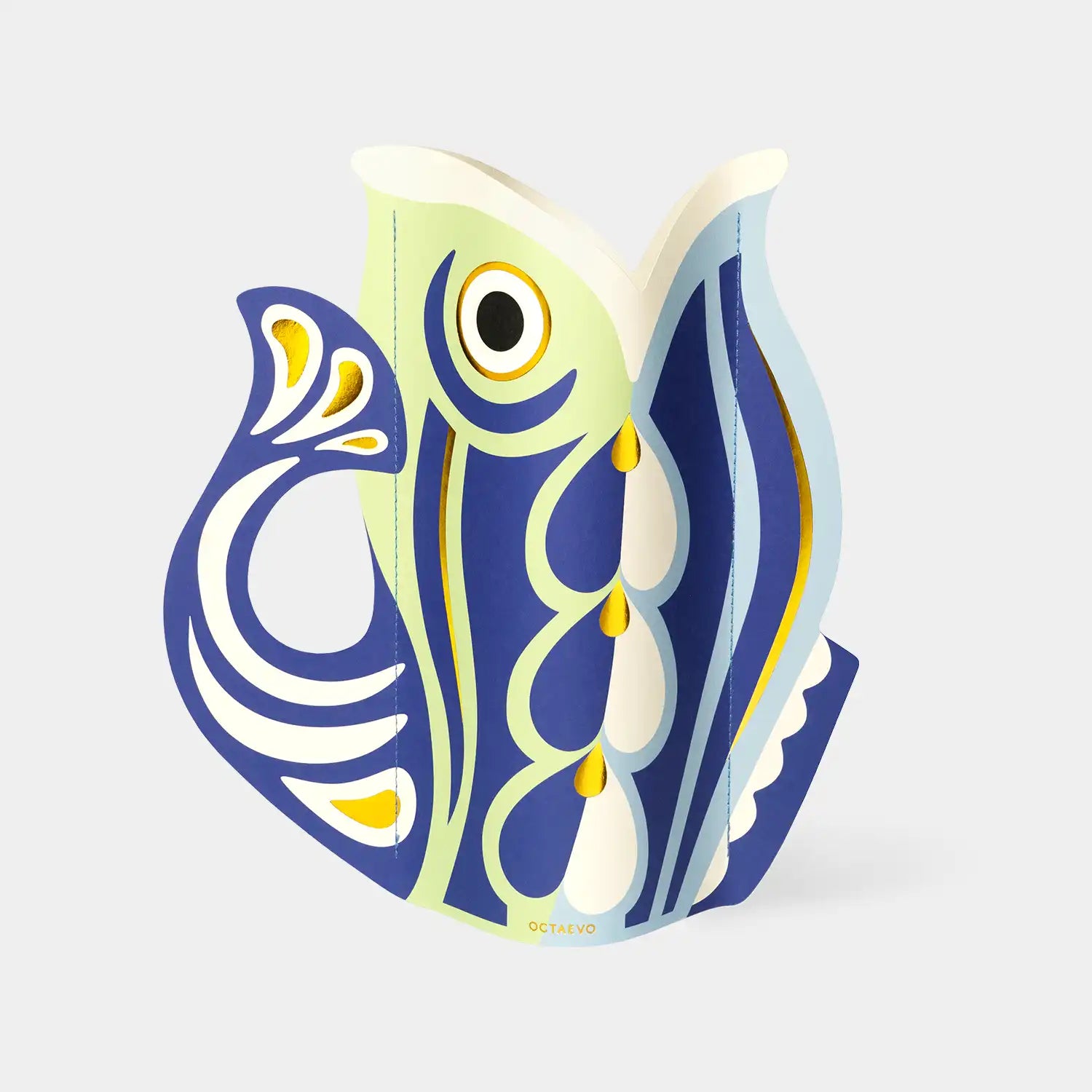 Octaevo Paper Vase Fish Blue
