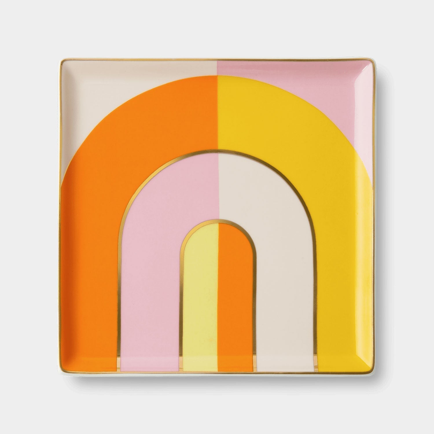 Ceramic Tray Riviera Arch in orange by OCTAEVO