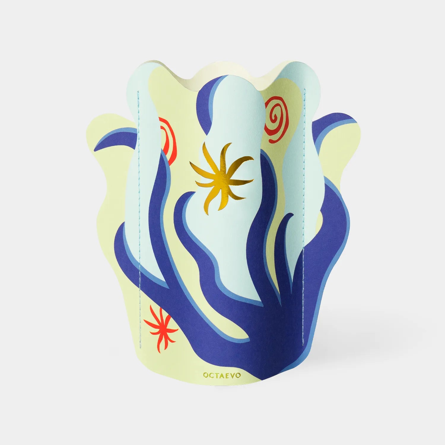 Octaevo Mini Paper Vase Amalfi Blue