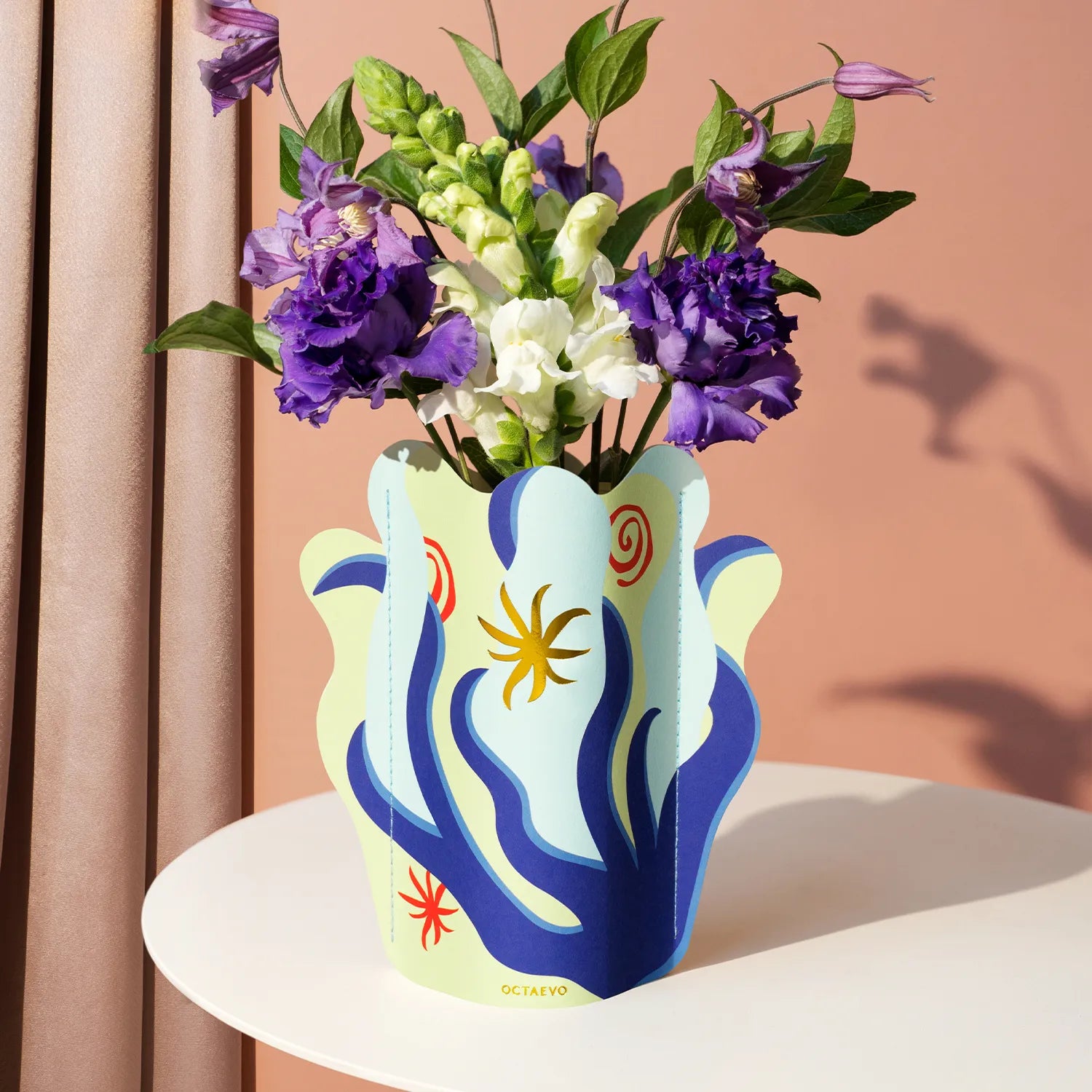 Octaevo Mini Paper Vase Amalfi Blue