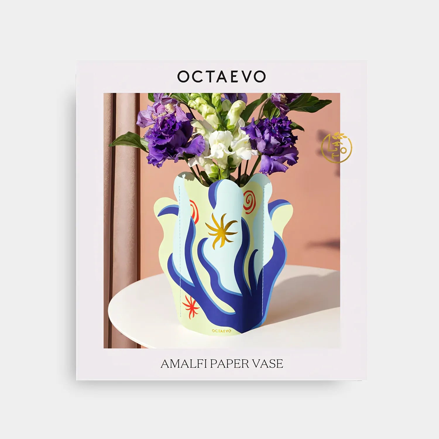 Octaevo Mini Paper Vase Amalfi Blue