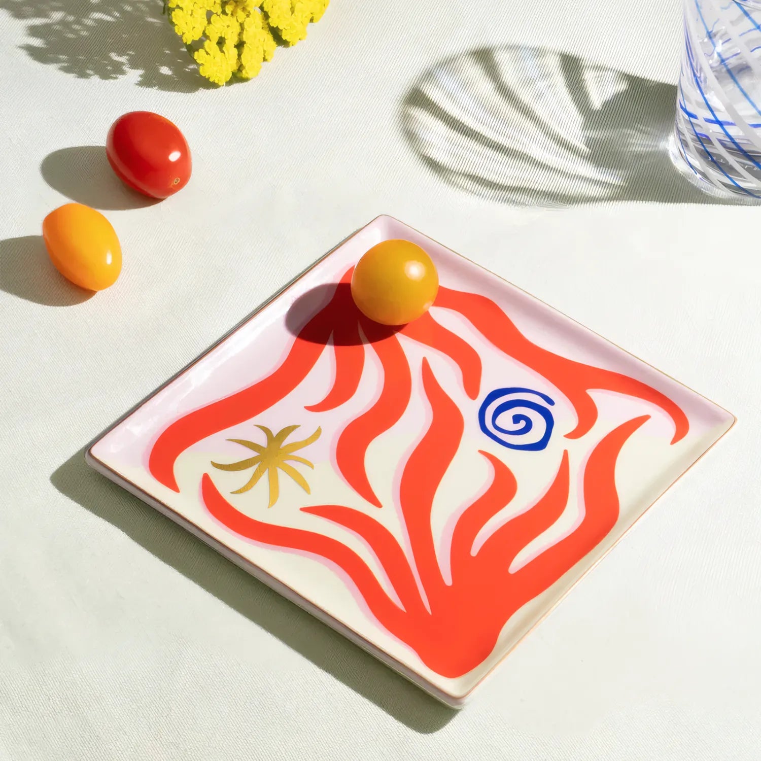 Octaevo Amalfi Ceramic Tray Red
