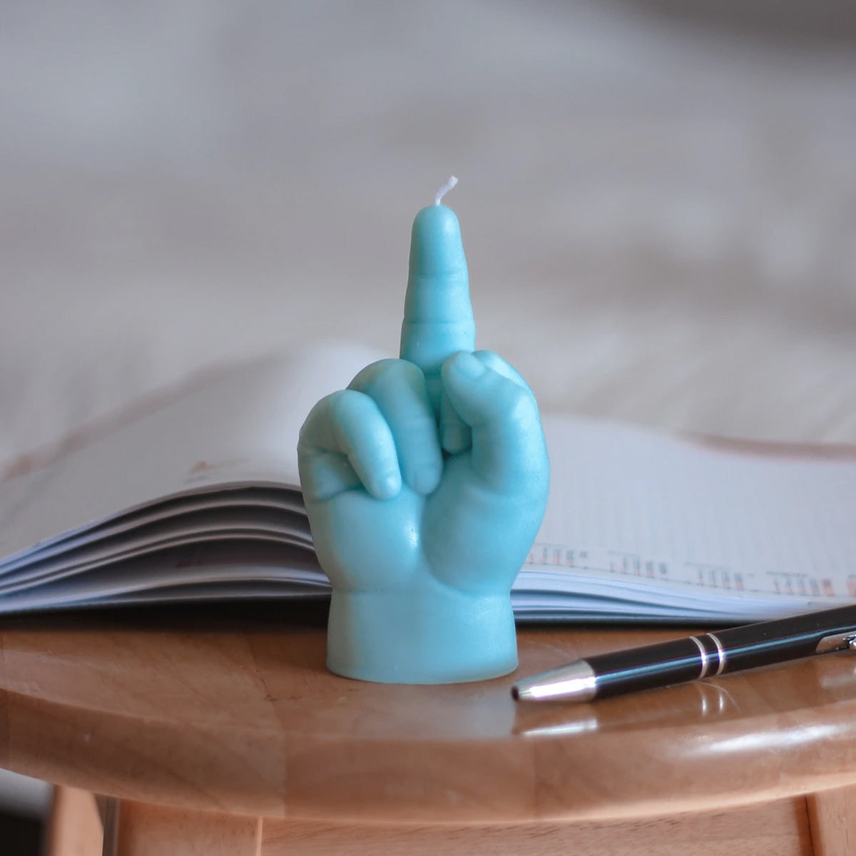 CandleHand Baby "F*ck You" Candle - Blue