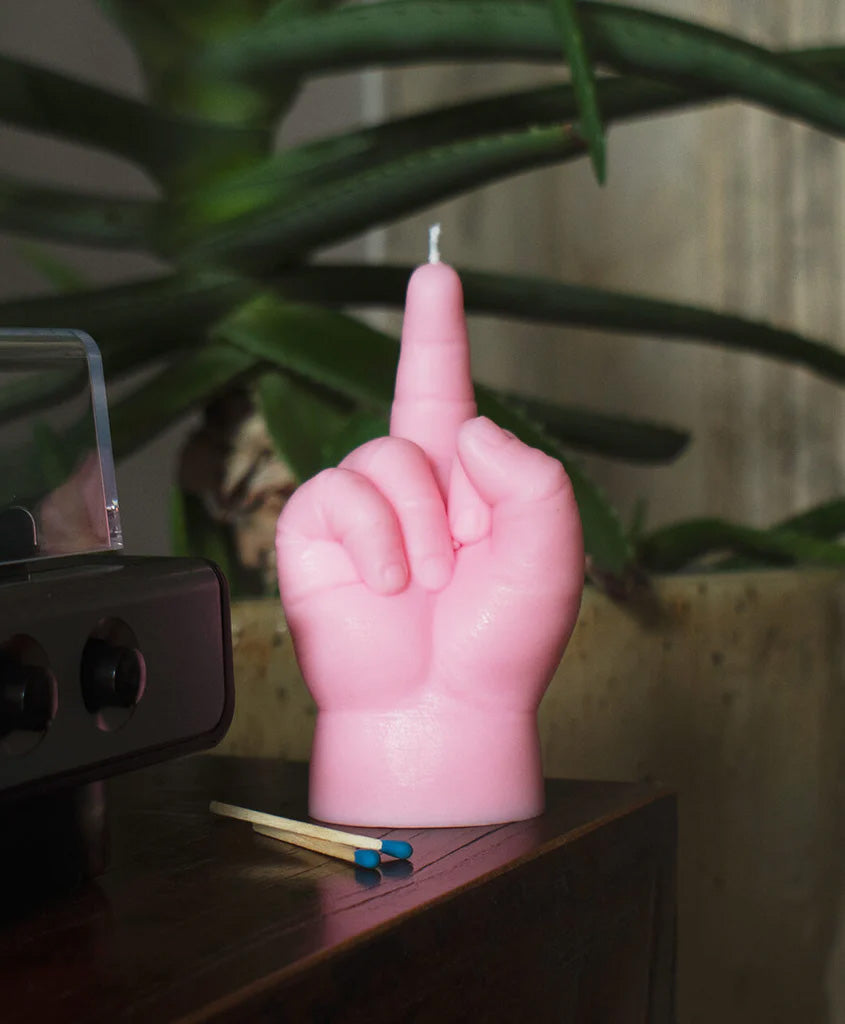 CandleHand Baby "F*ck You" Candle - Pink