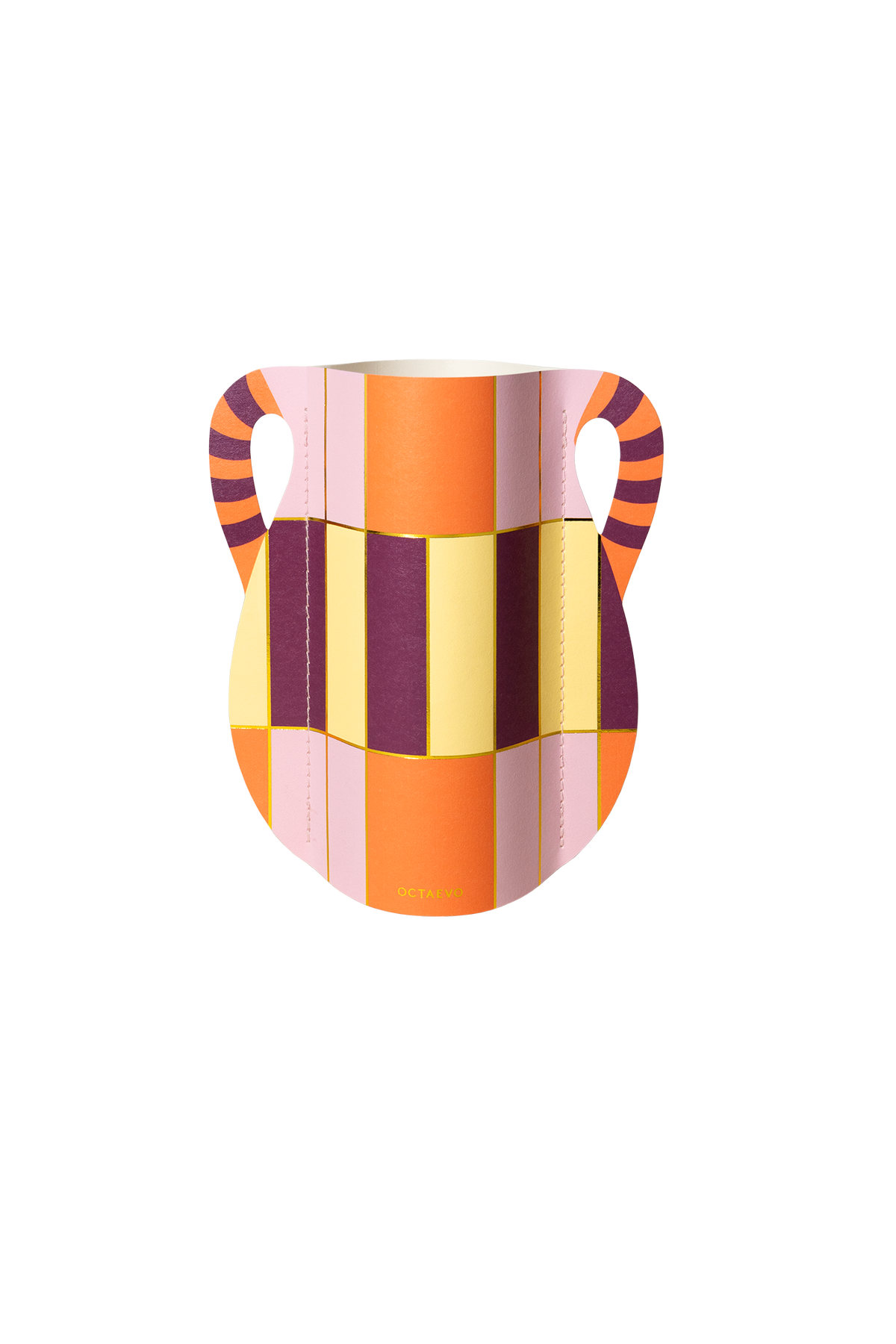 Patio - Mini Paper Vase | Orange & Purple | Fall Home Decor
