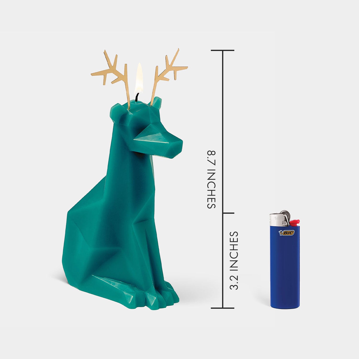 PyroPet Dyri Reindeer Candle - Pine Green