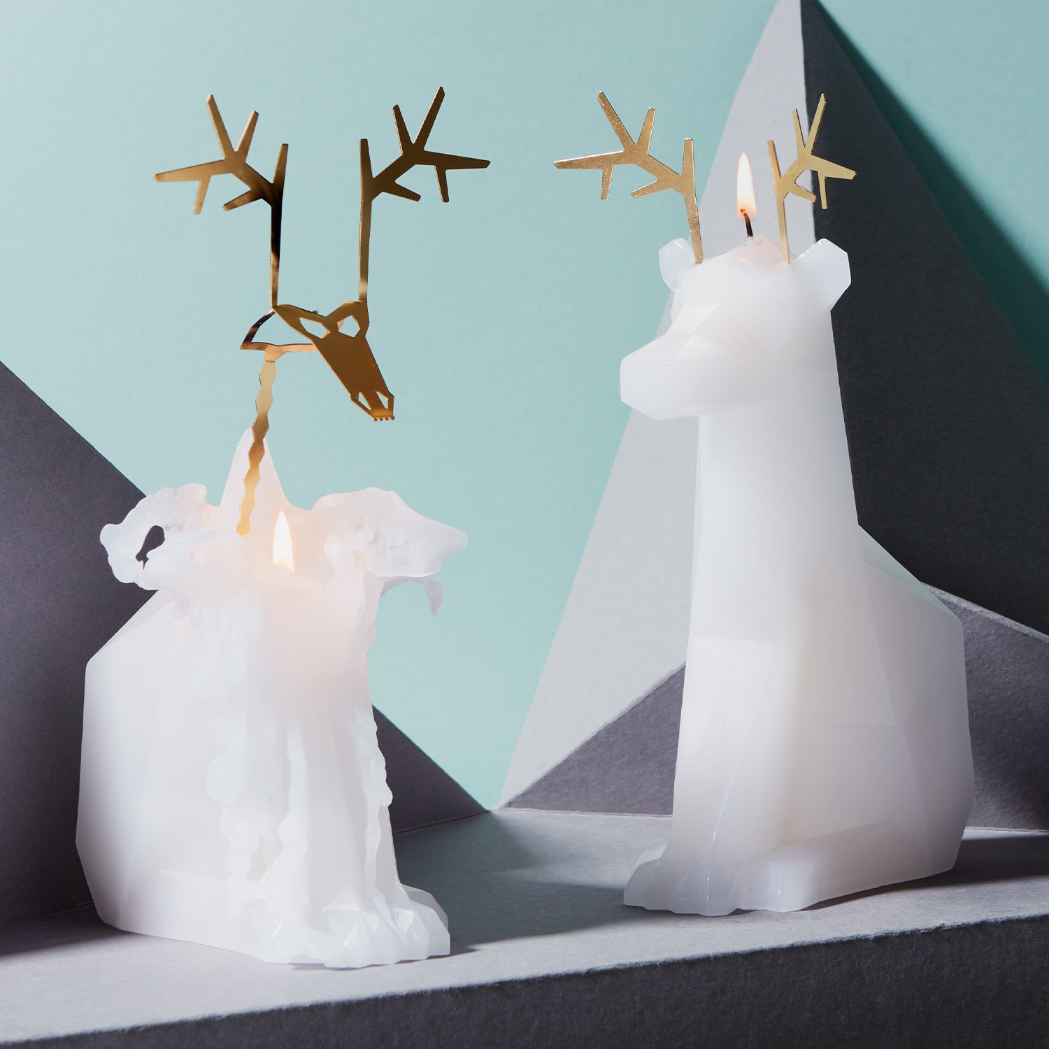 PyroPet Dyri Reindeer Candle - White