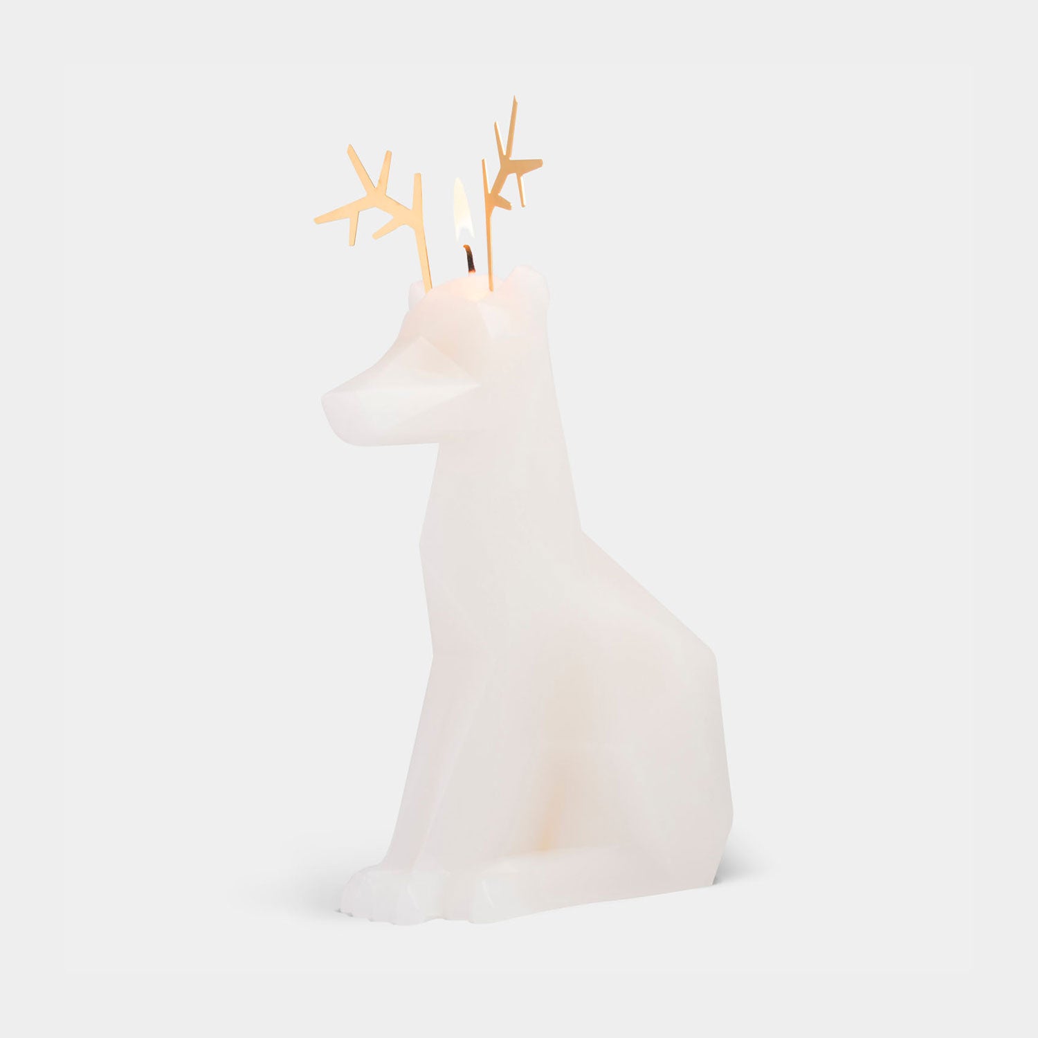 PyroPet Dyri Reindeer Candle - White