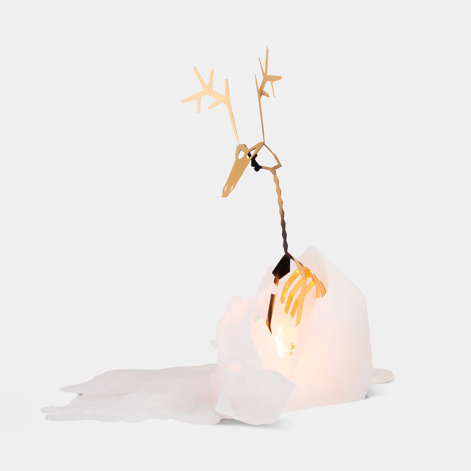 PyroPet Dyri Reindeer Candle - White