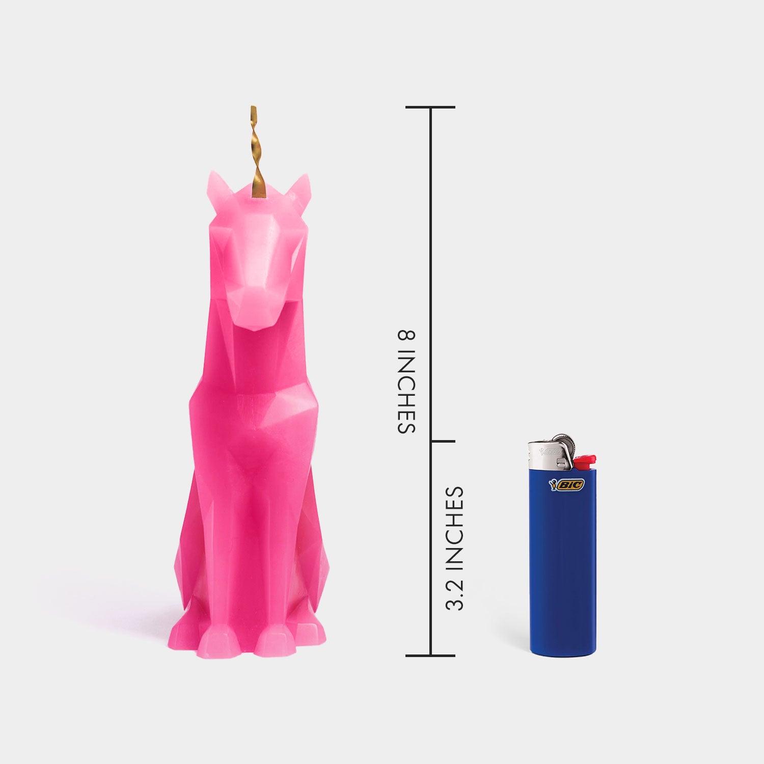 PyroPet Einar Unicorn Candle - Hot Pink