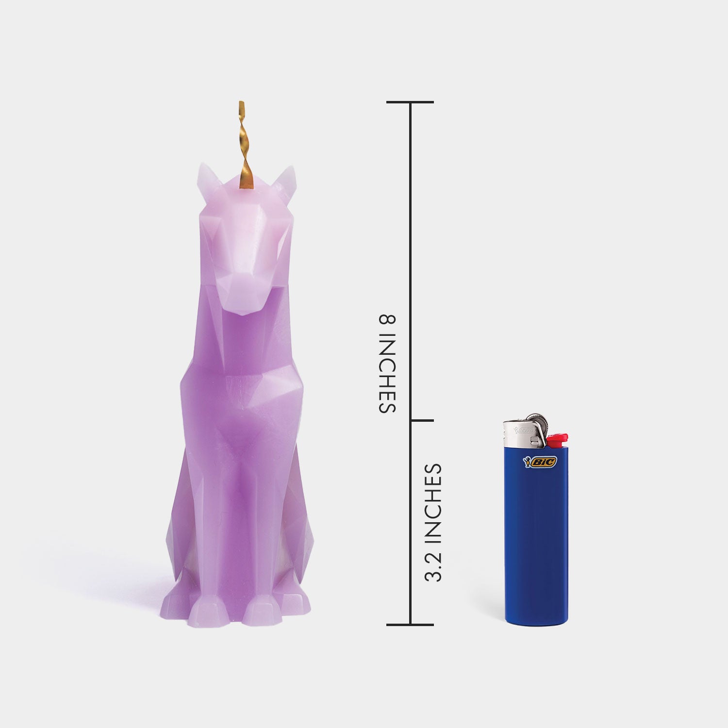 PyroPet Einar Unicorn Candle - Lilac