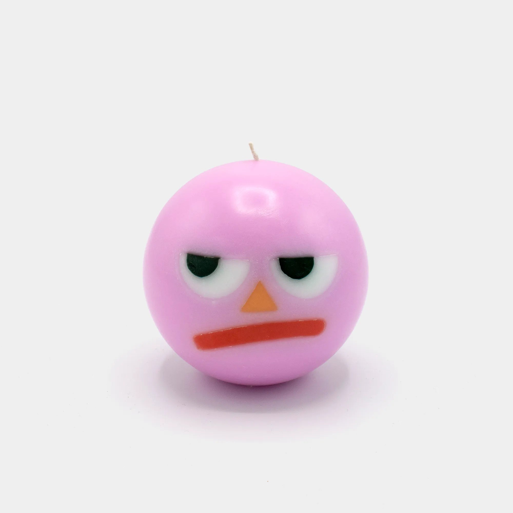 Moodz - Grumpy Round Face Candle - Pink