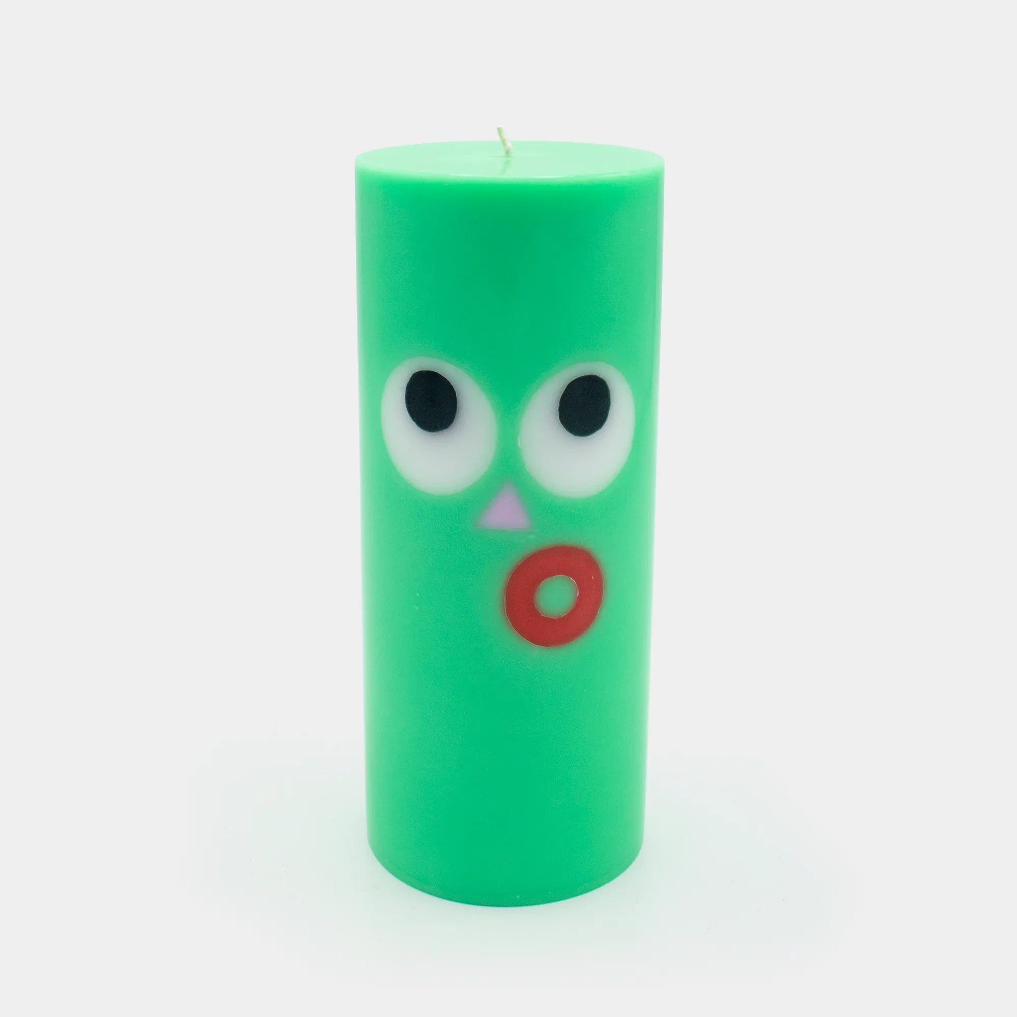 Moodz - Dippy Pillar Face Candle - Green