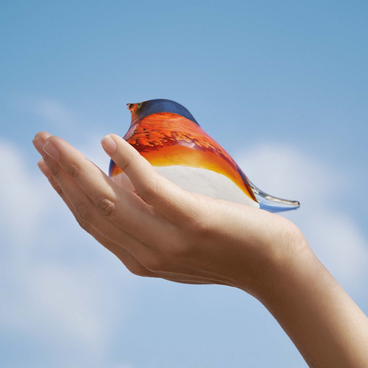 Octaevo Glass Bird Atlas (Orange & Pink)