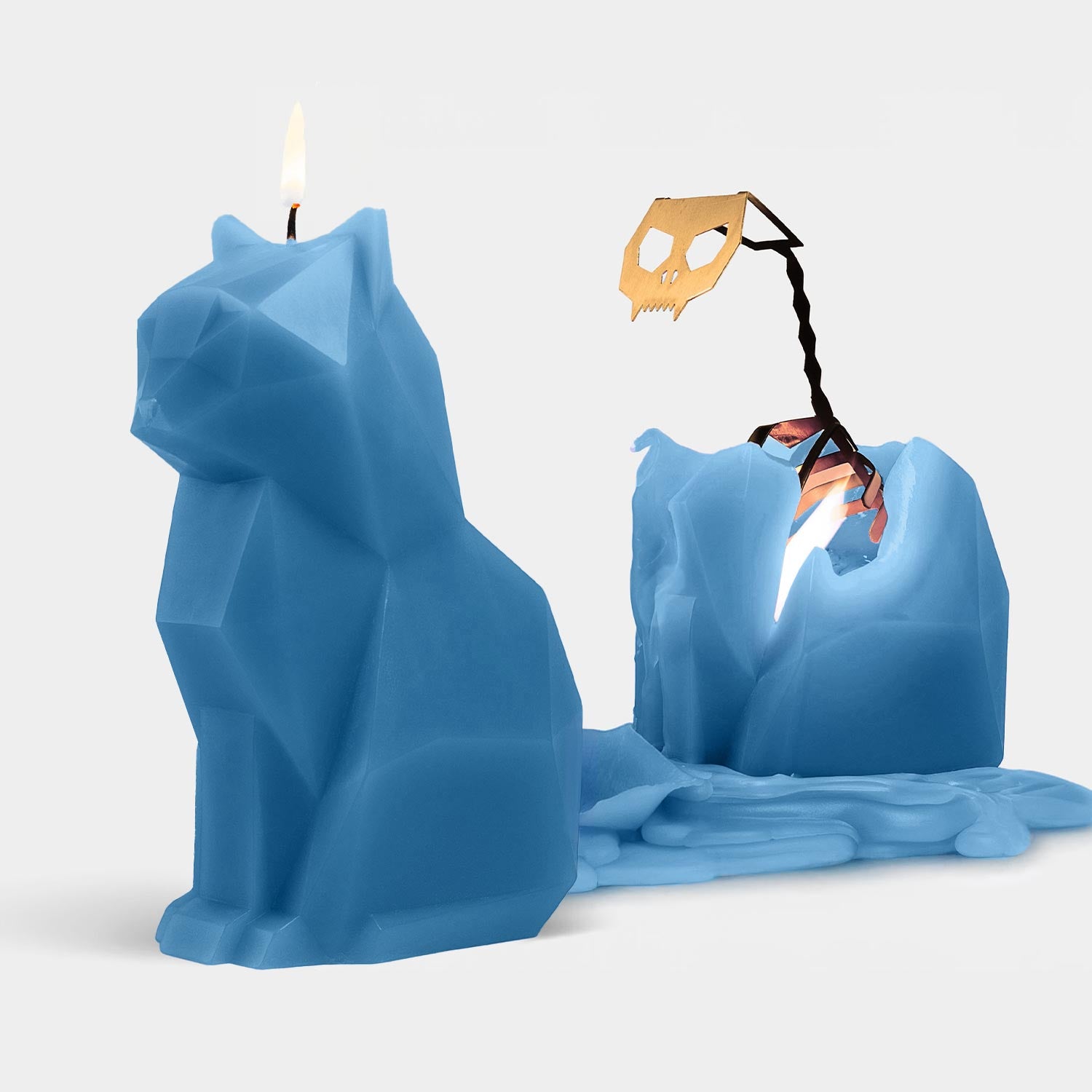 PyroPet Kisa Cat Candle - Blue