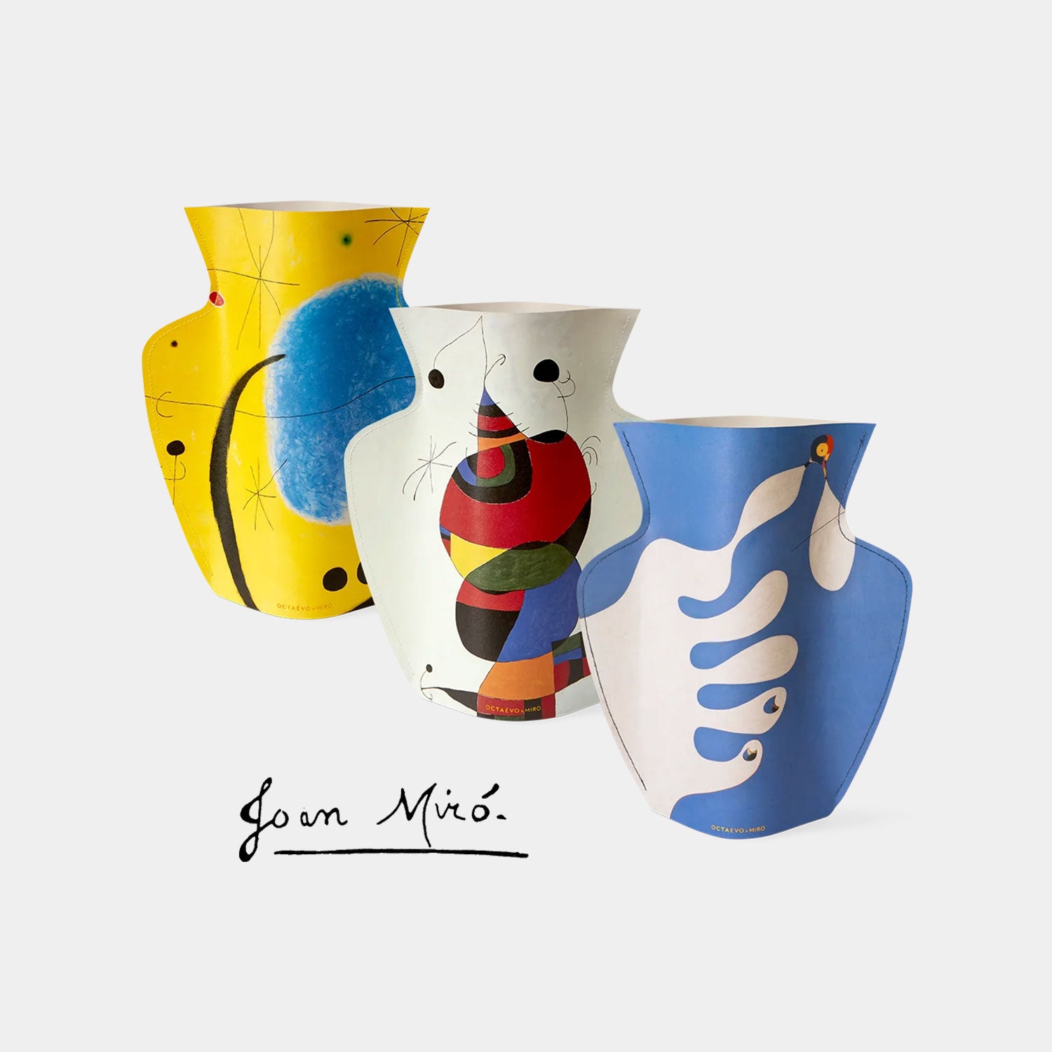 OCTAEVO Miró Paper Vase - Yellow