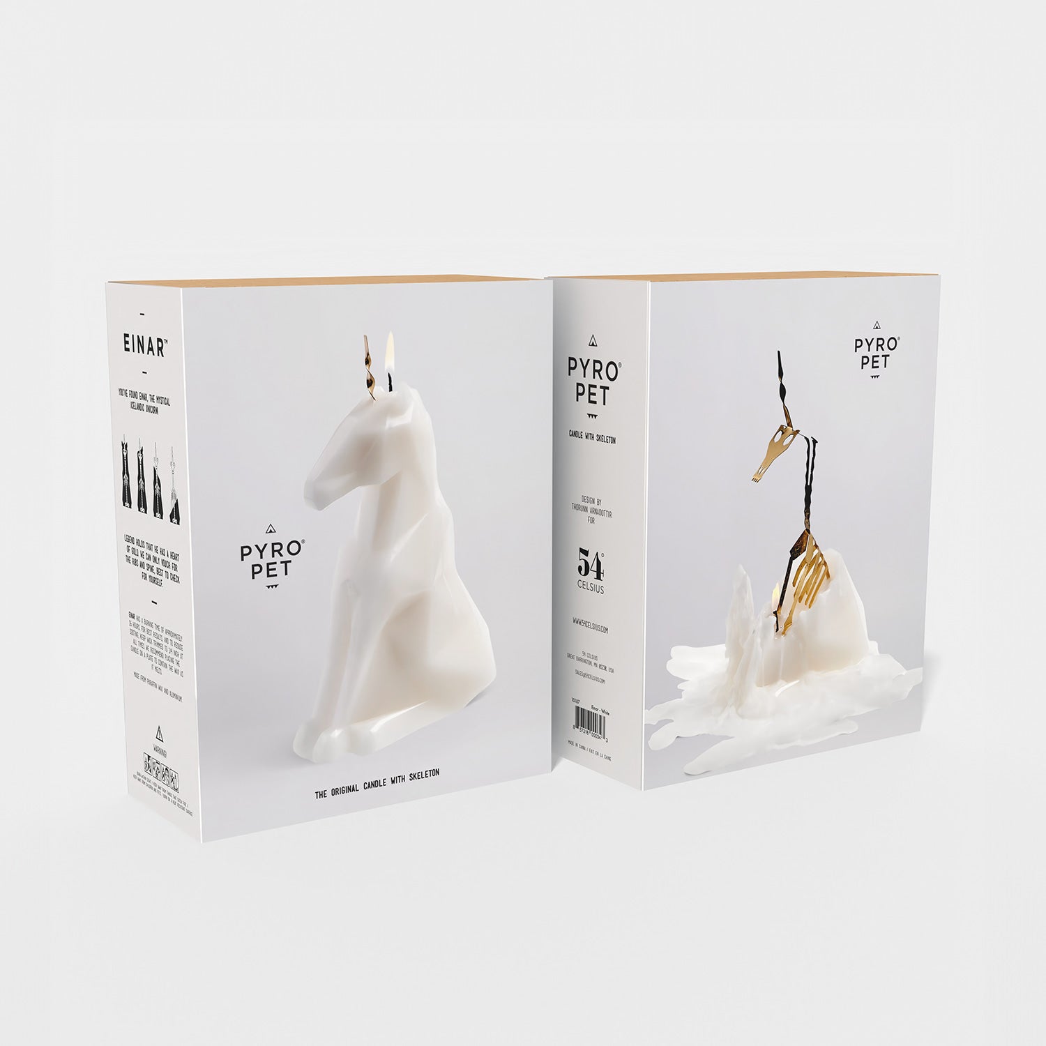 PyroPet Einar Unicorn Candle - White (Scented)