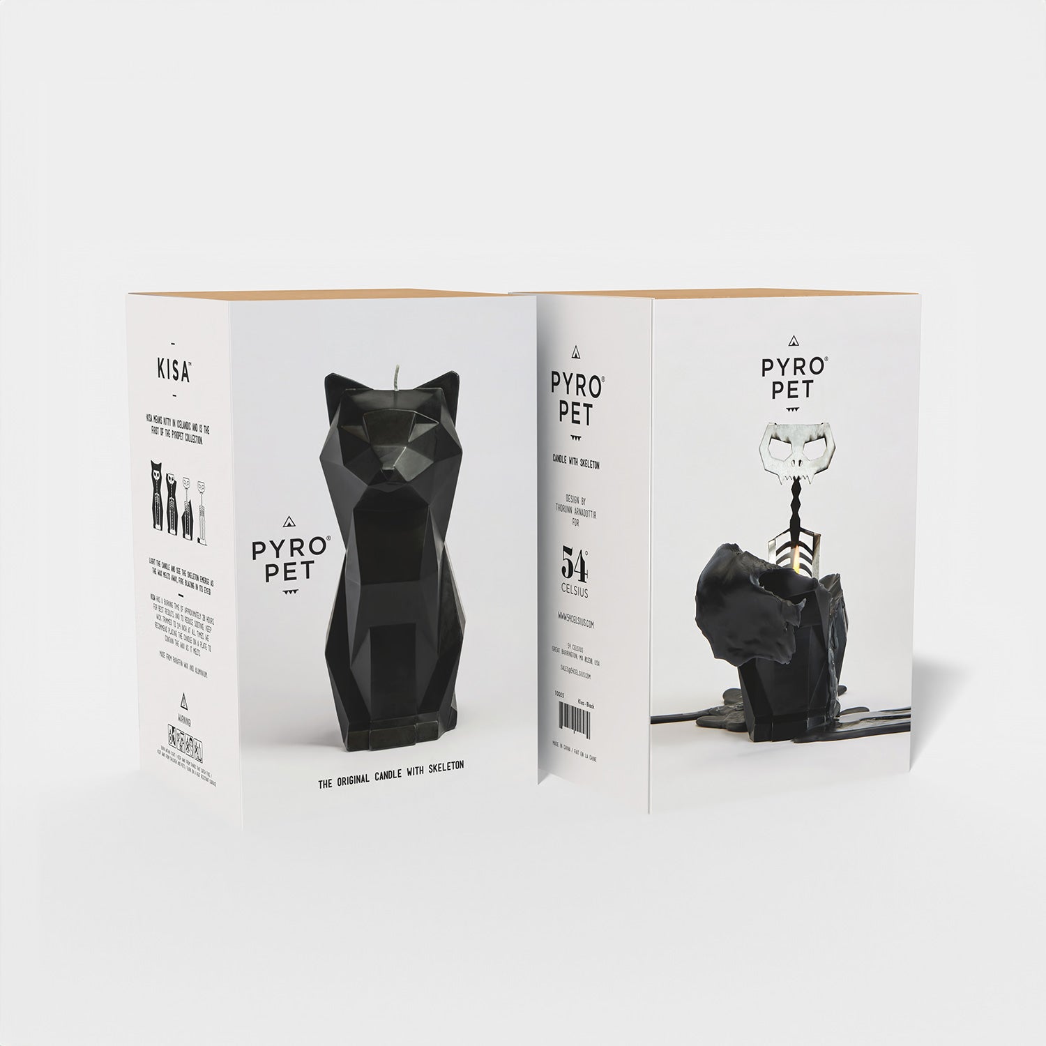 PyroPet Kisa Cat Candle - Black