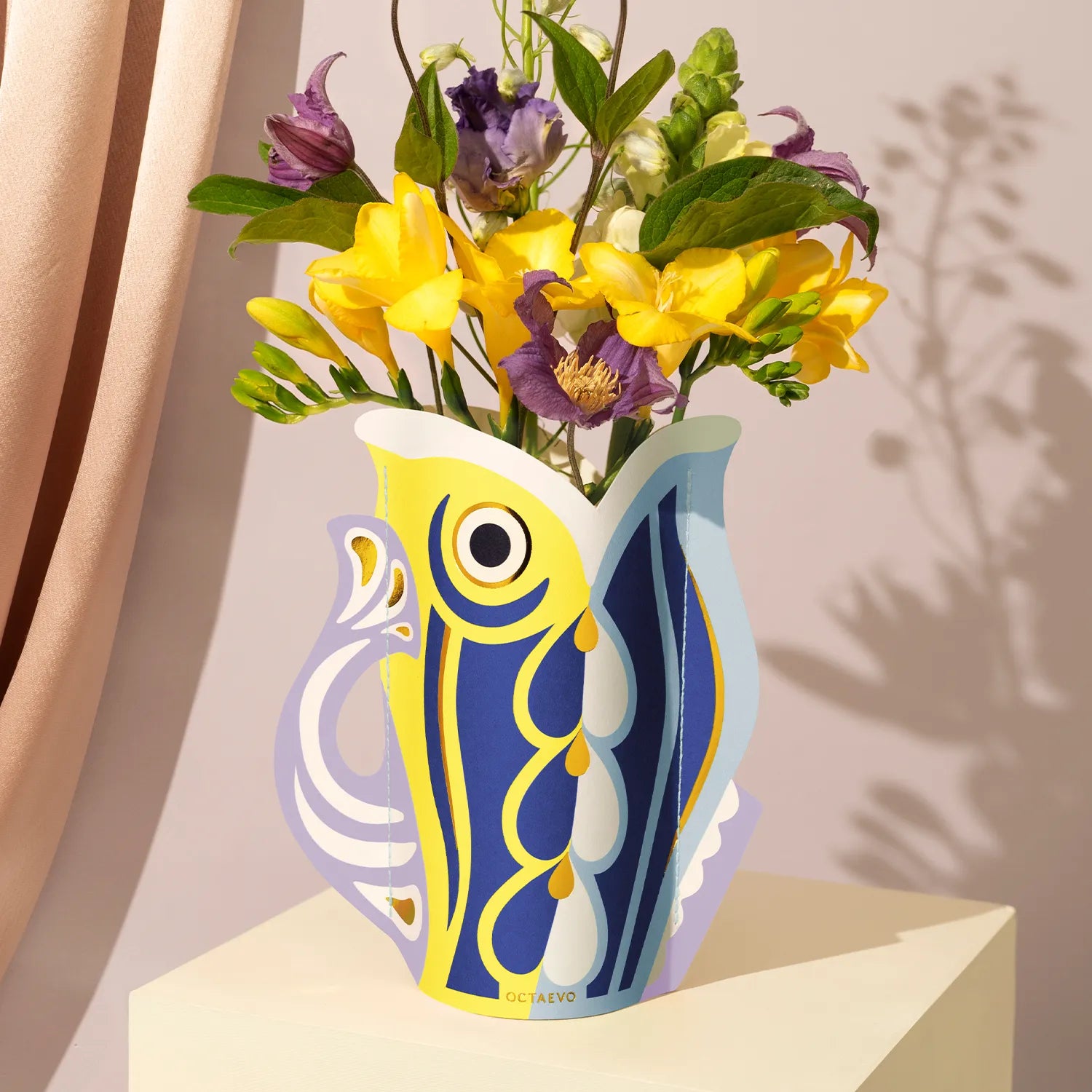Octaevo Mini Paper Vase Fish - Lilac
