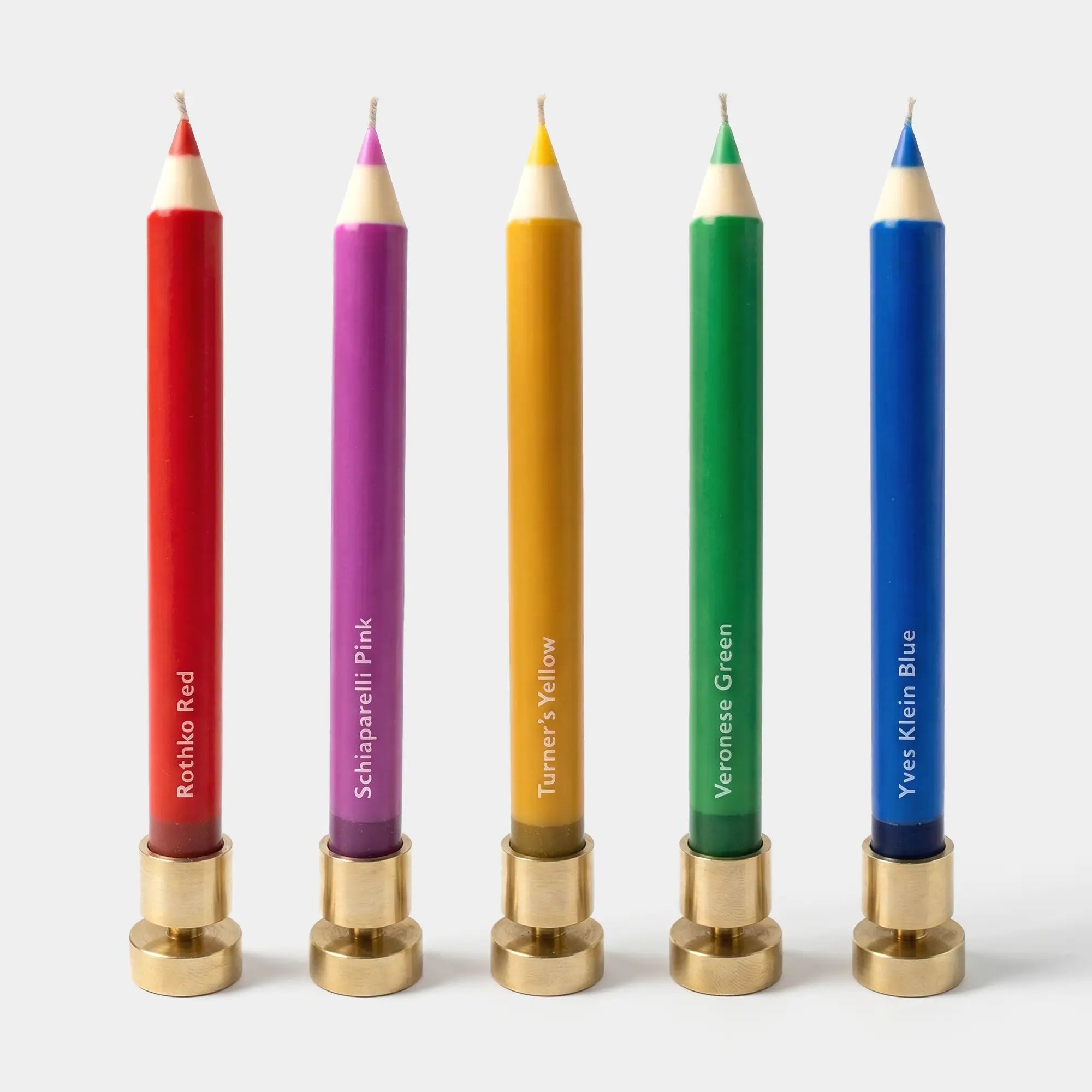 Pencil Taper Candles – Multicolor (5 pack)