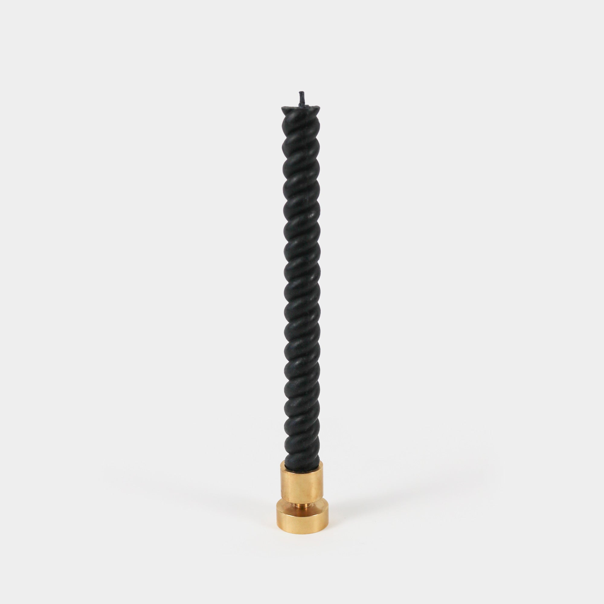 Spiral Beeswax Candles (2 pack) - Black