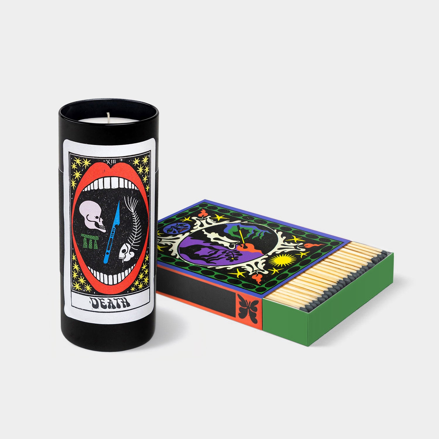 Tarot Candle Death + "Witch Sticks" Candle Matches