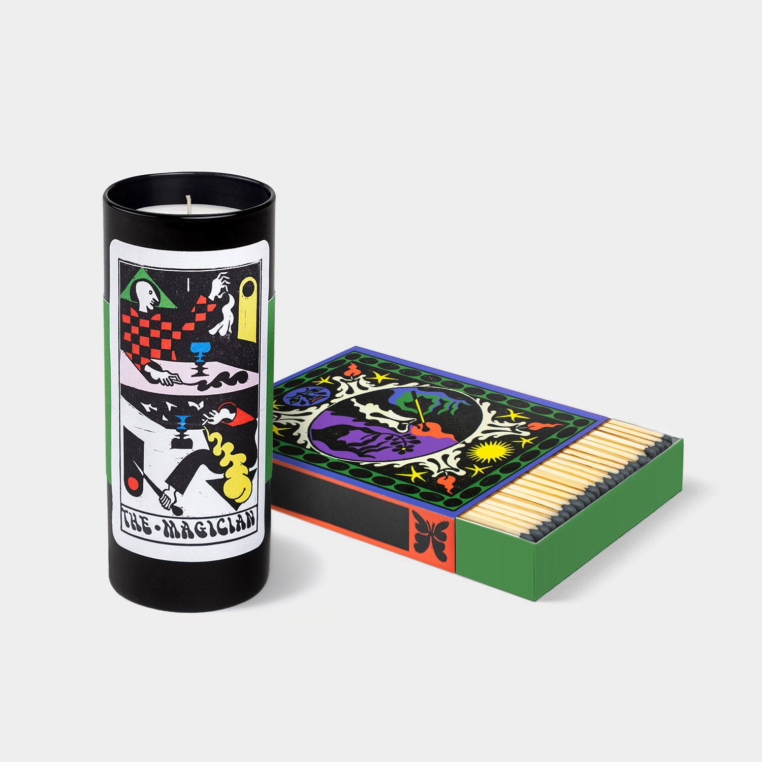 Tarot Candle The Magician + "Witch Sticks" Candle Matches