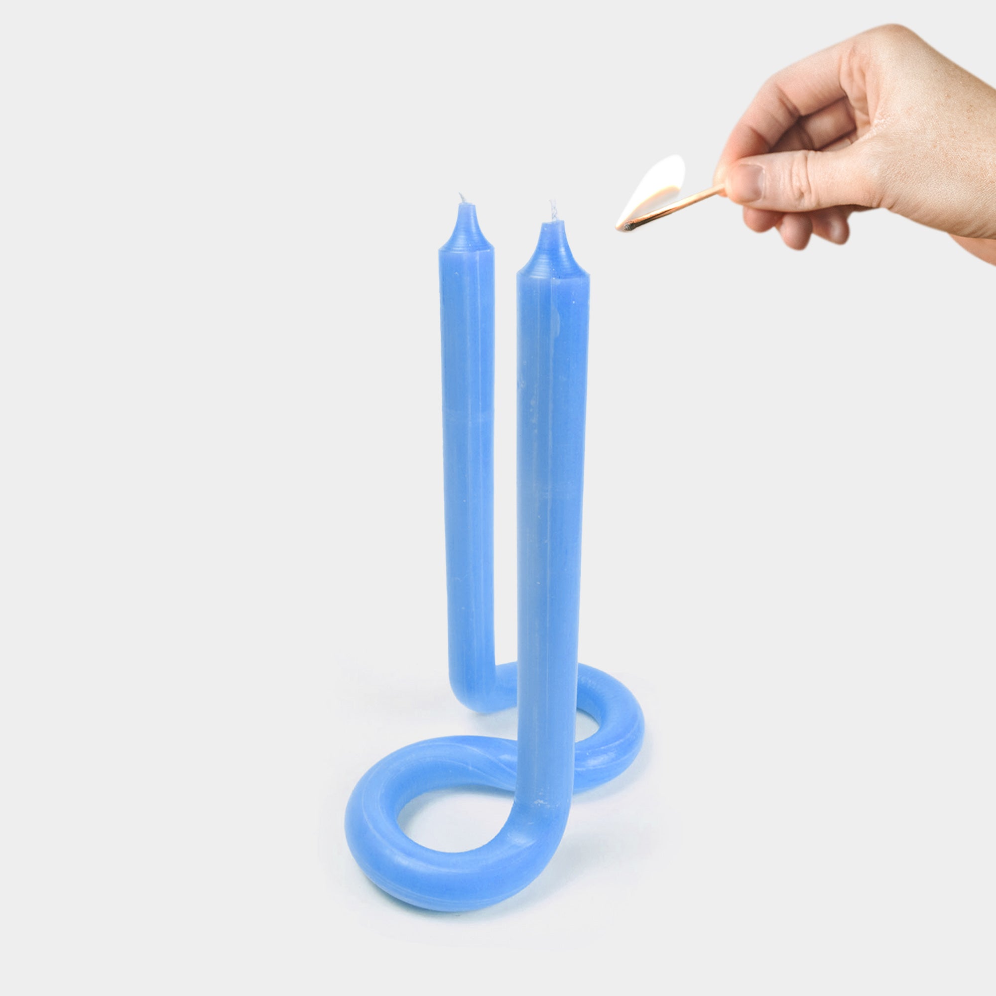 Twist Candle - Light Blue