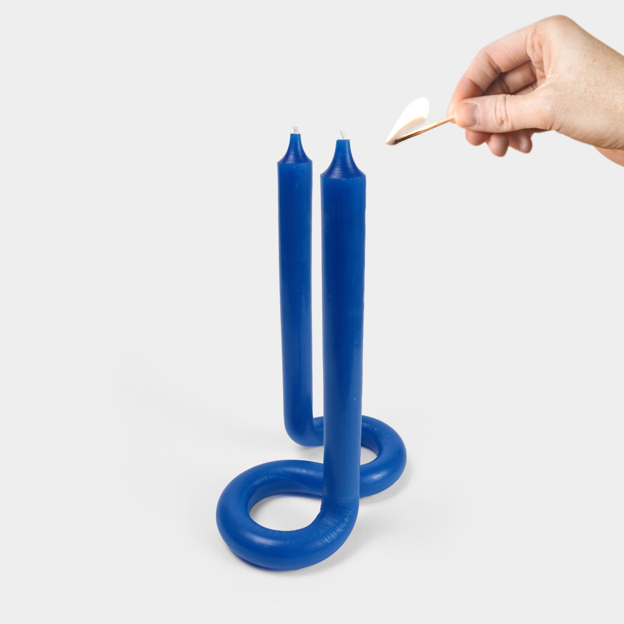 Twist Candle - Royal Blue