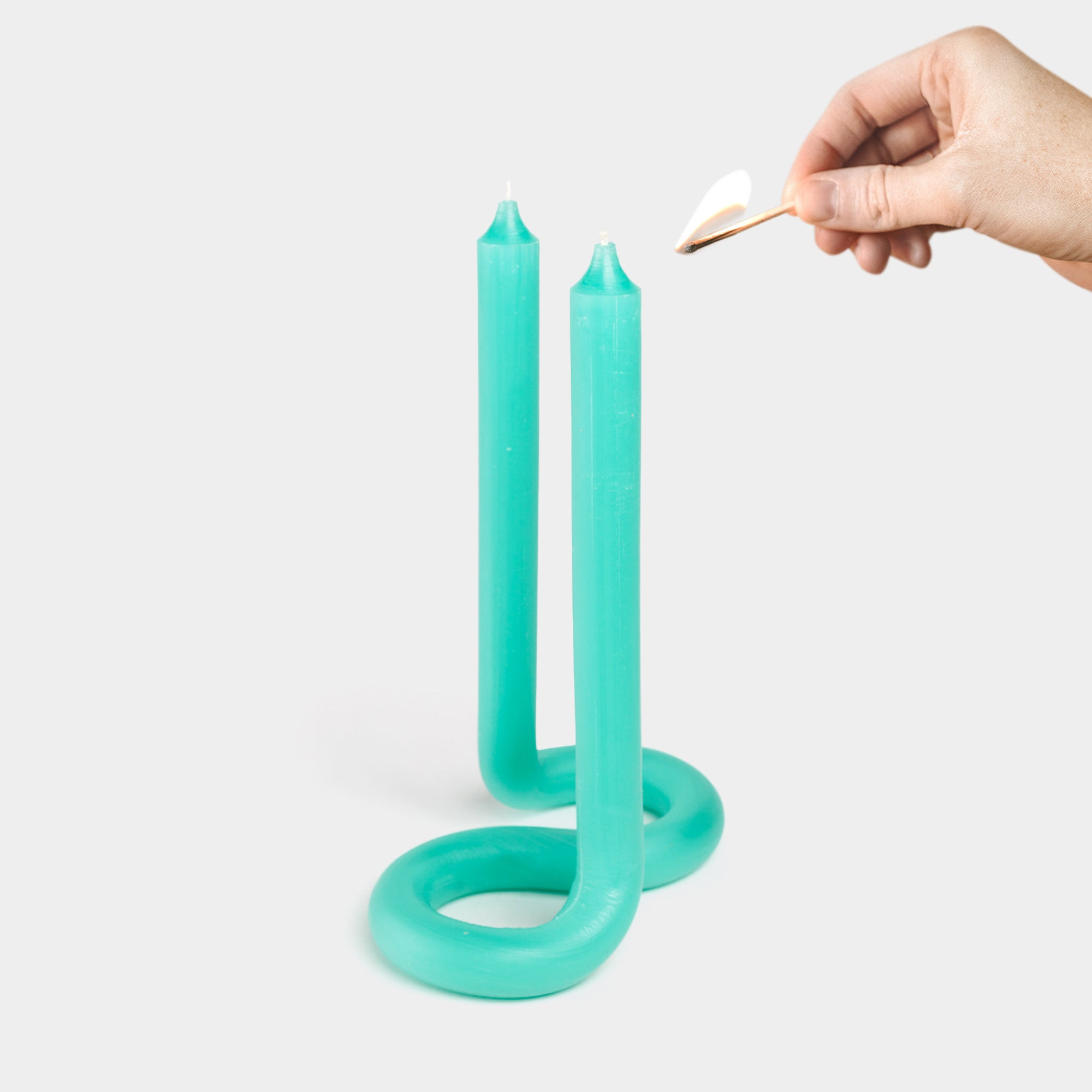 Twist Candle - Turquoise