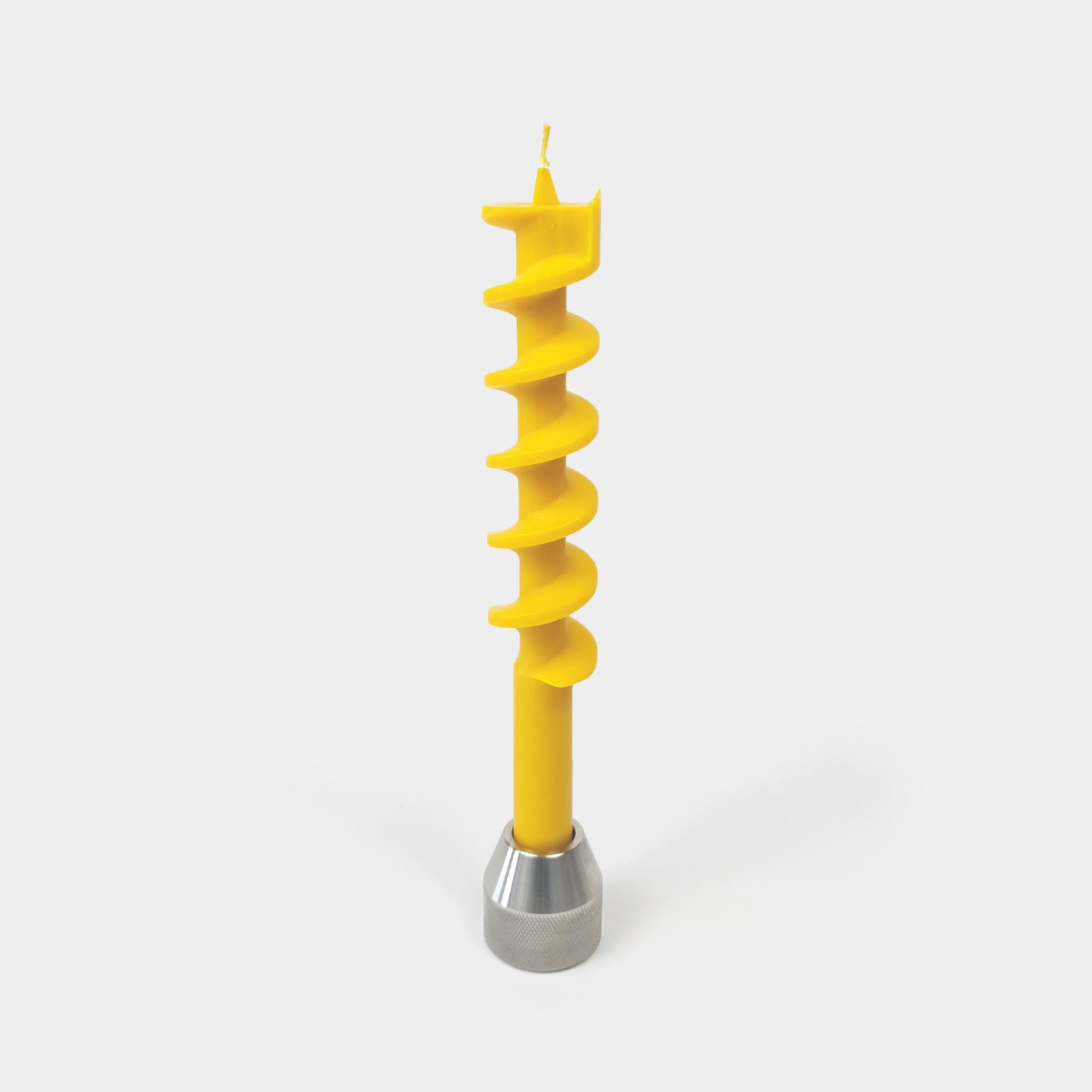Auger Drill Bit Candle - Yellow